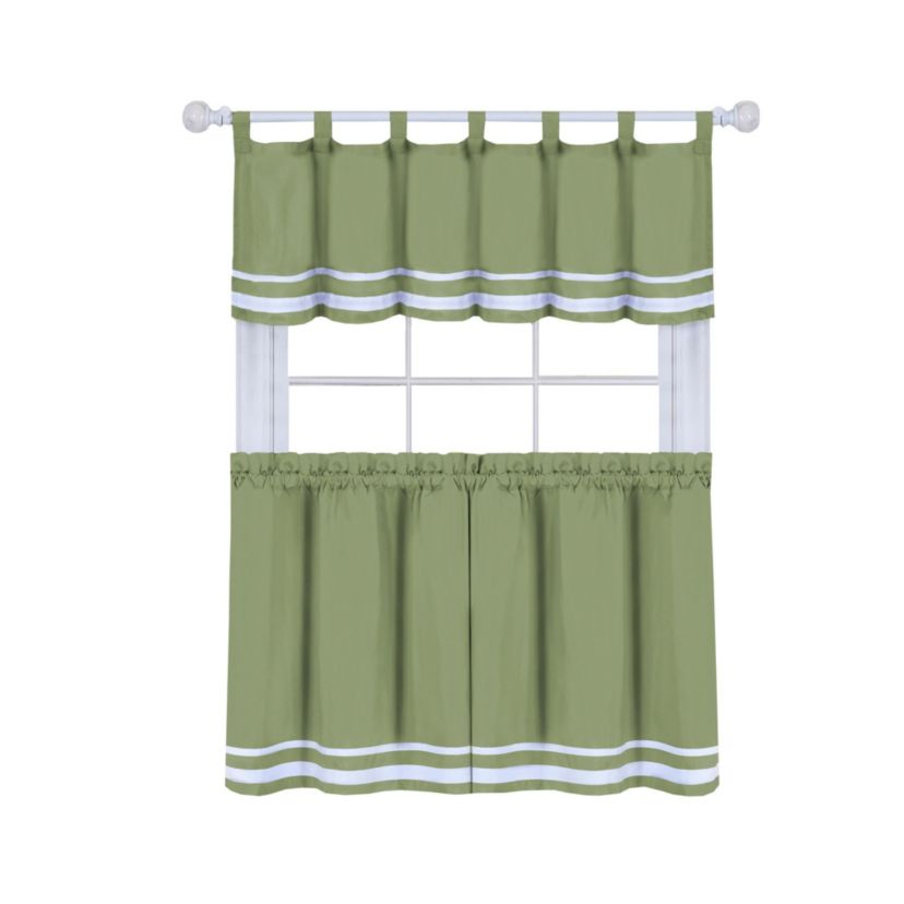 Dakota Window Curtain Tier Pair and Valance Set
