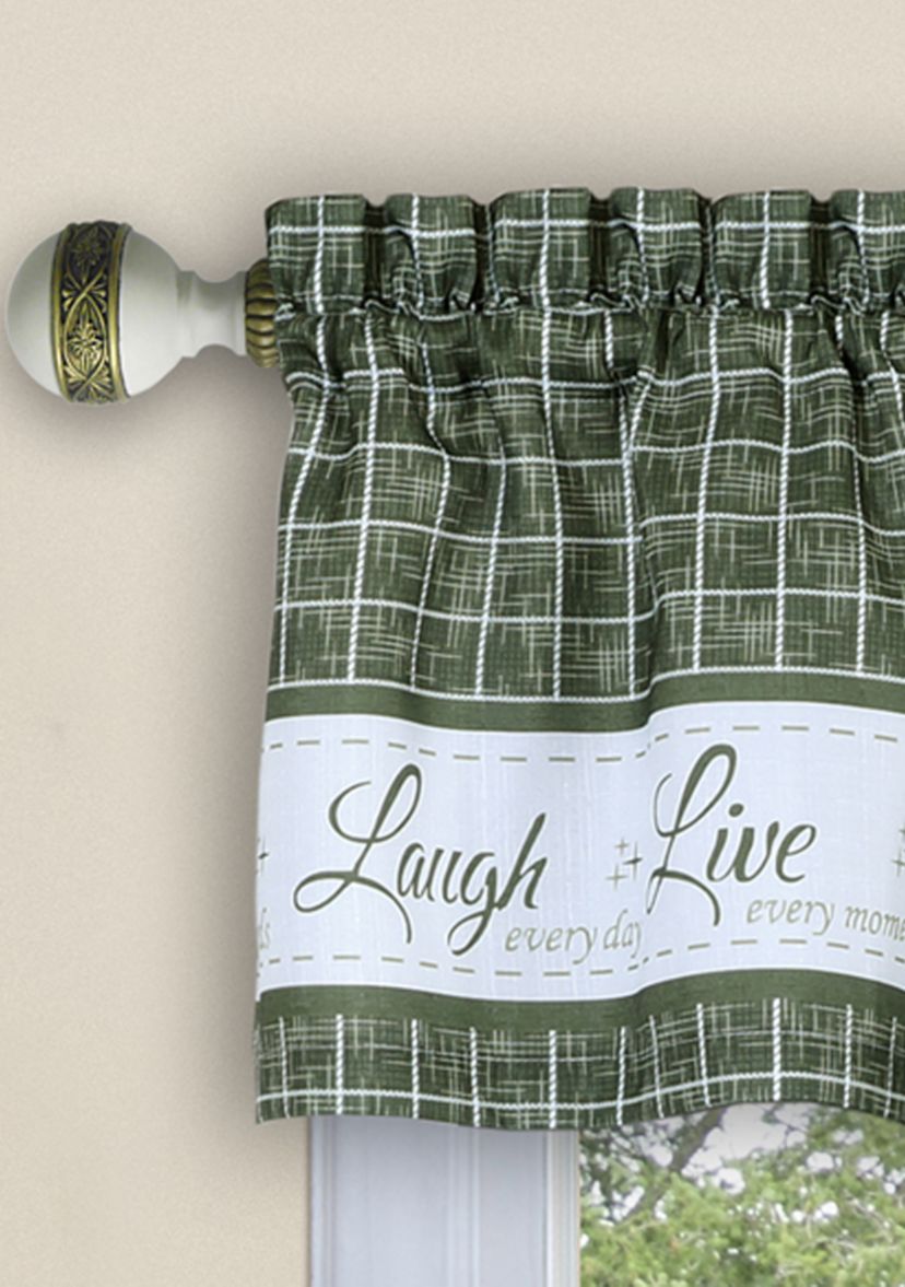 Live, Love, Laugh Window Curtain Tier Pair and Valance