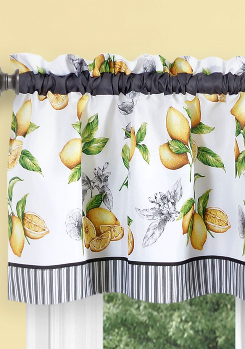 Lemon Drop Tier and Valance Window Curtain Set