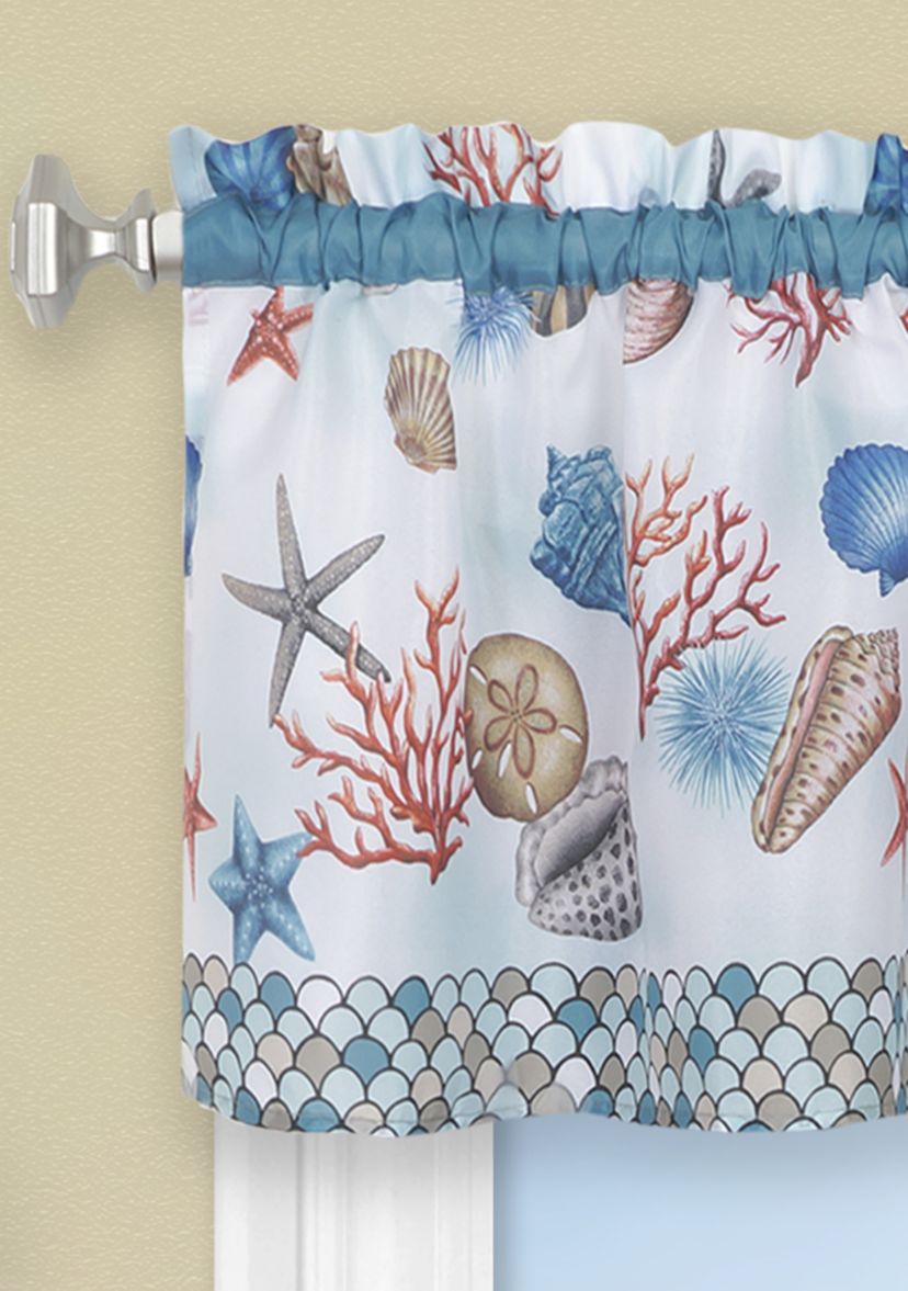 Coastal Tier and Valance Window Curtain Set