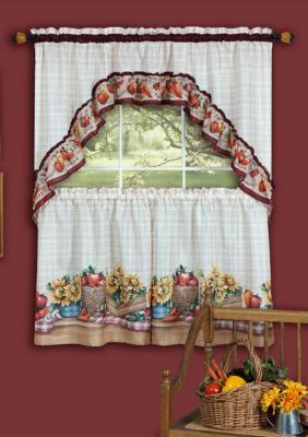 Farmer's Market Printed Tier and Swag Window Curtain Set