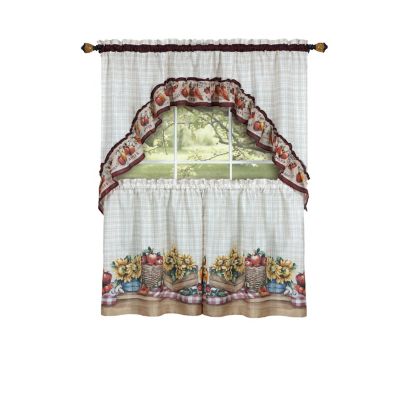 Farmer's Market Printed Tier and Swag Window Curtain Set