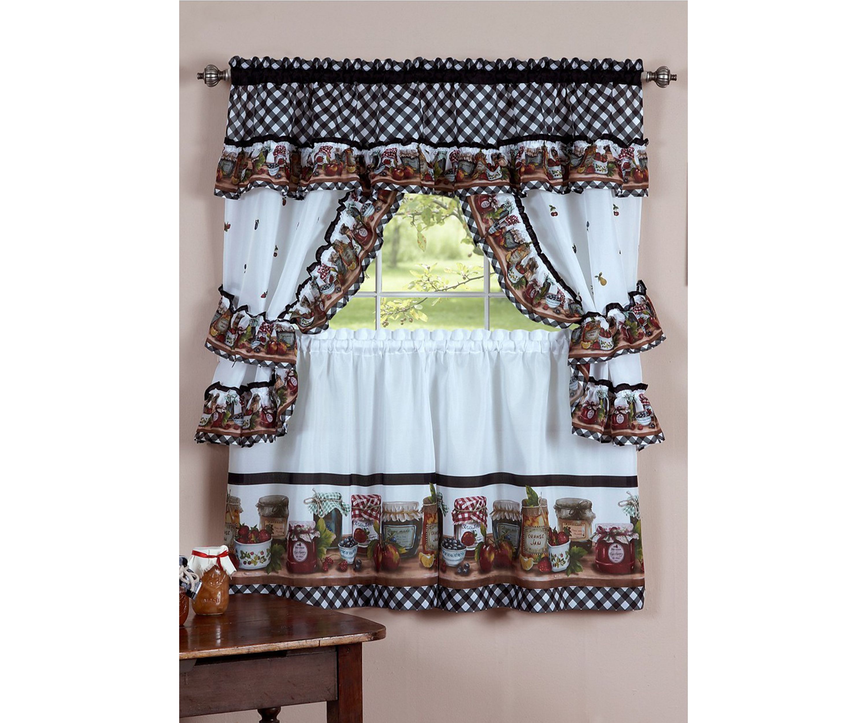 Mason Jars Window Curtain Set