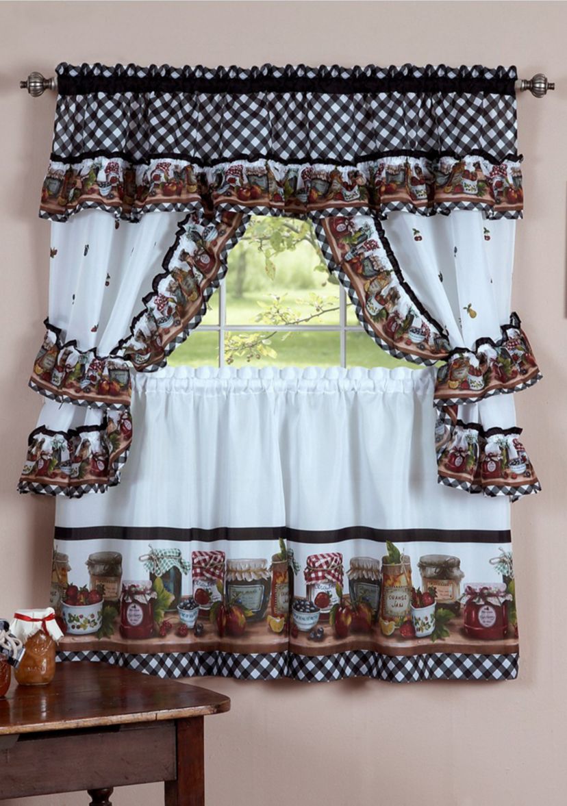 Mason Jars Window Curtain Set