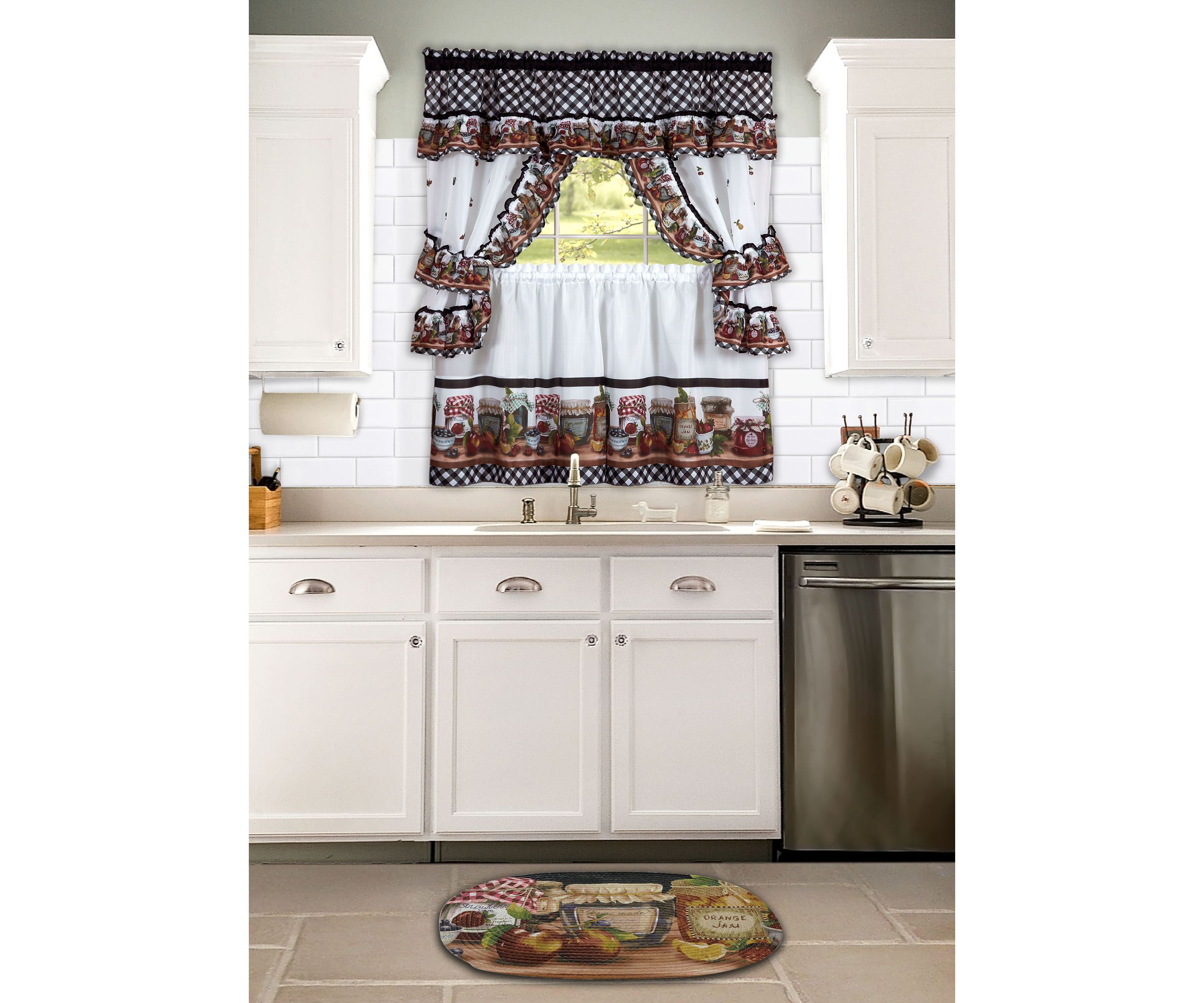 Mason Jars Window Curtain Set