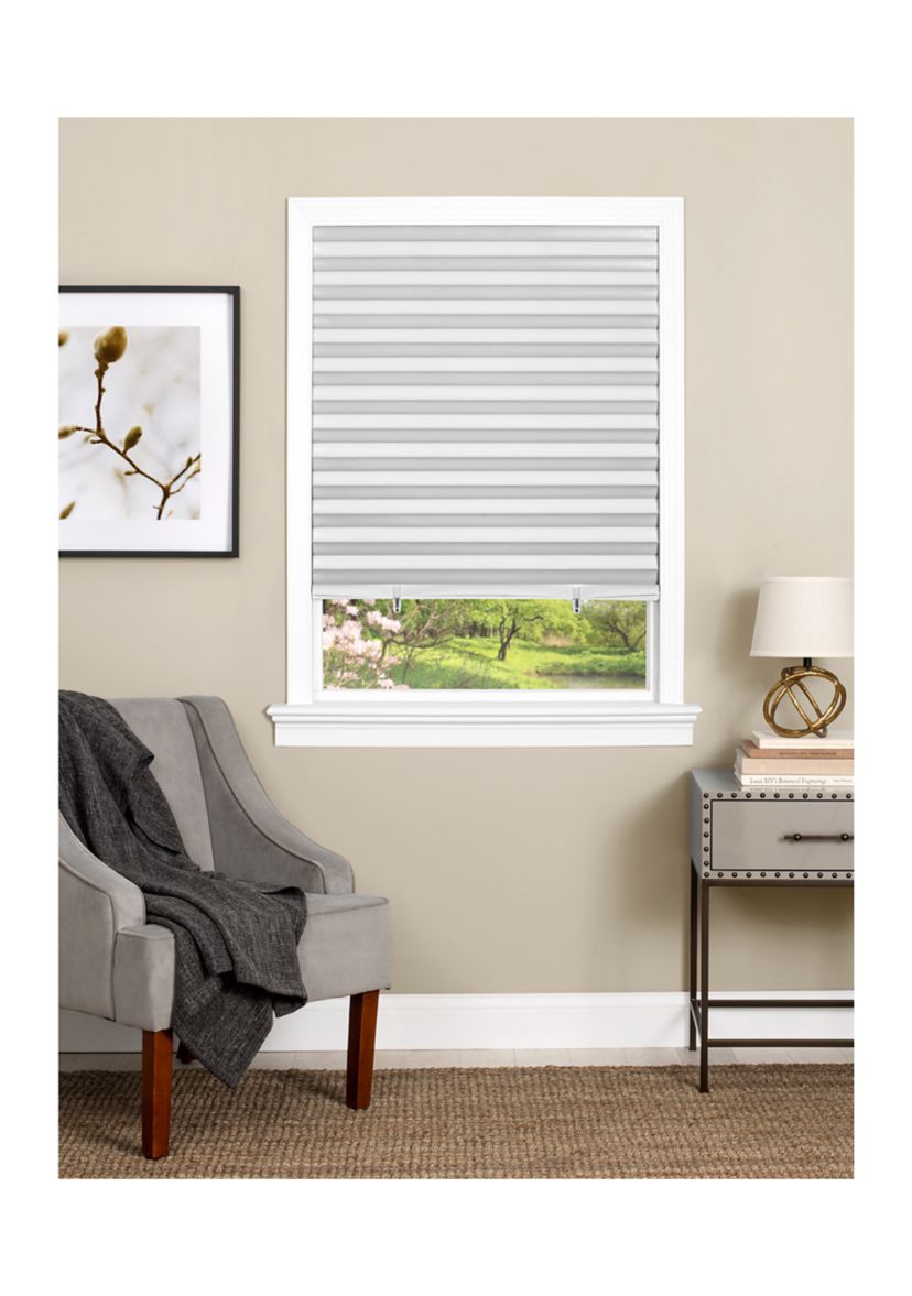 Cordless 1-2-3 Vinyl Room Darkening Pleated Window Shade