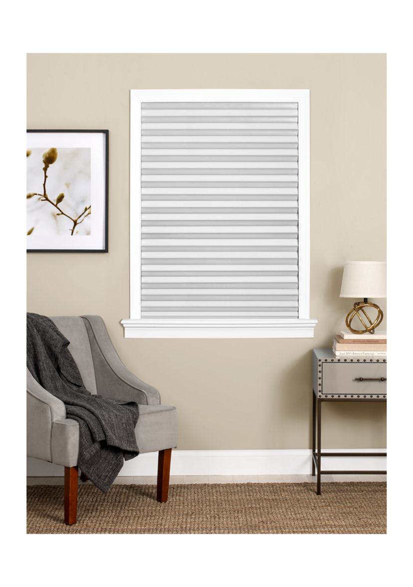 Cordless 1-2-3 Vinyl Room Darkening Pleated Window Shade