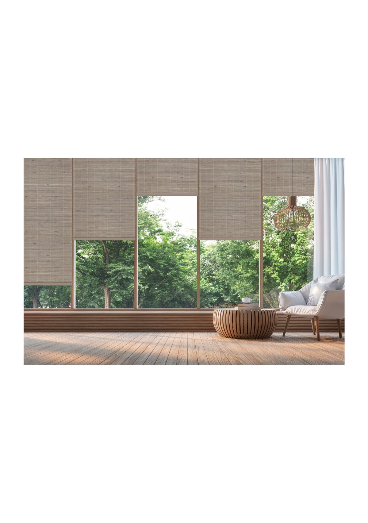Cordless Bamboo Roller Shades