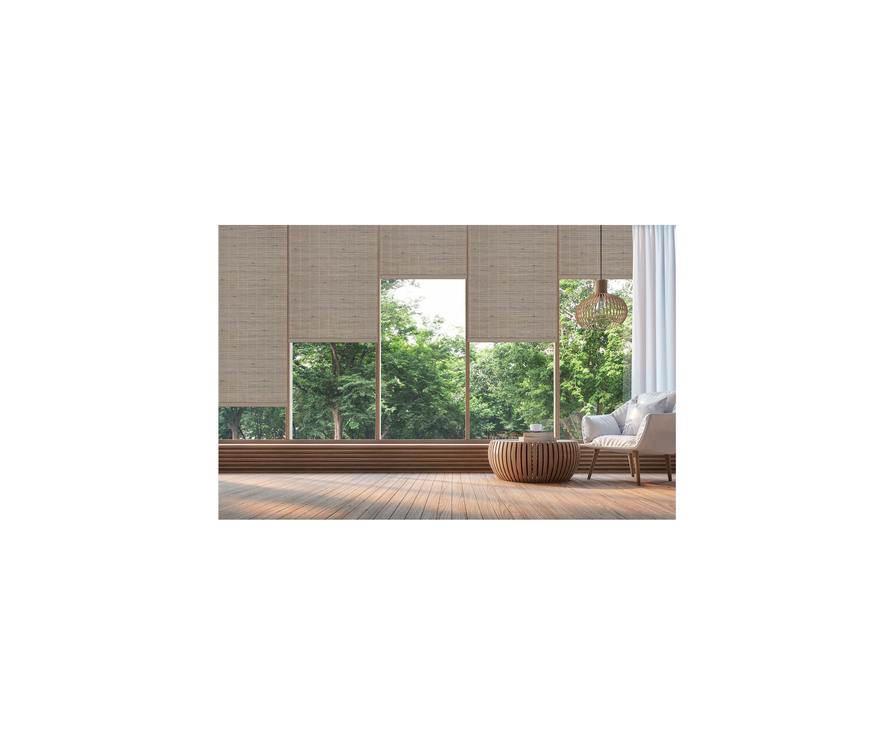 Cordless Bamboo Roller Shades