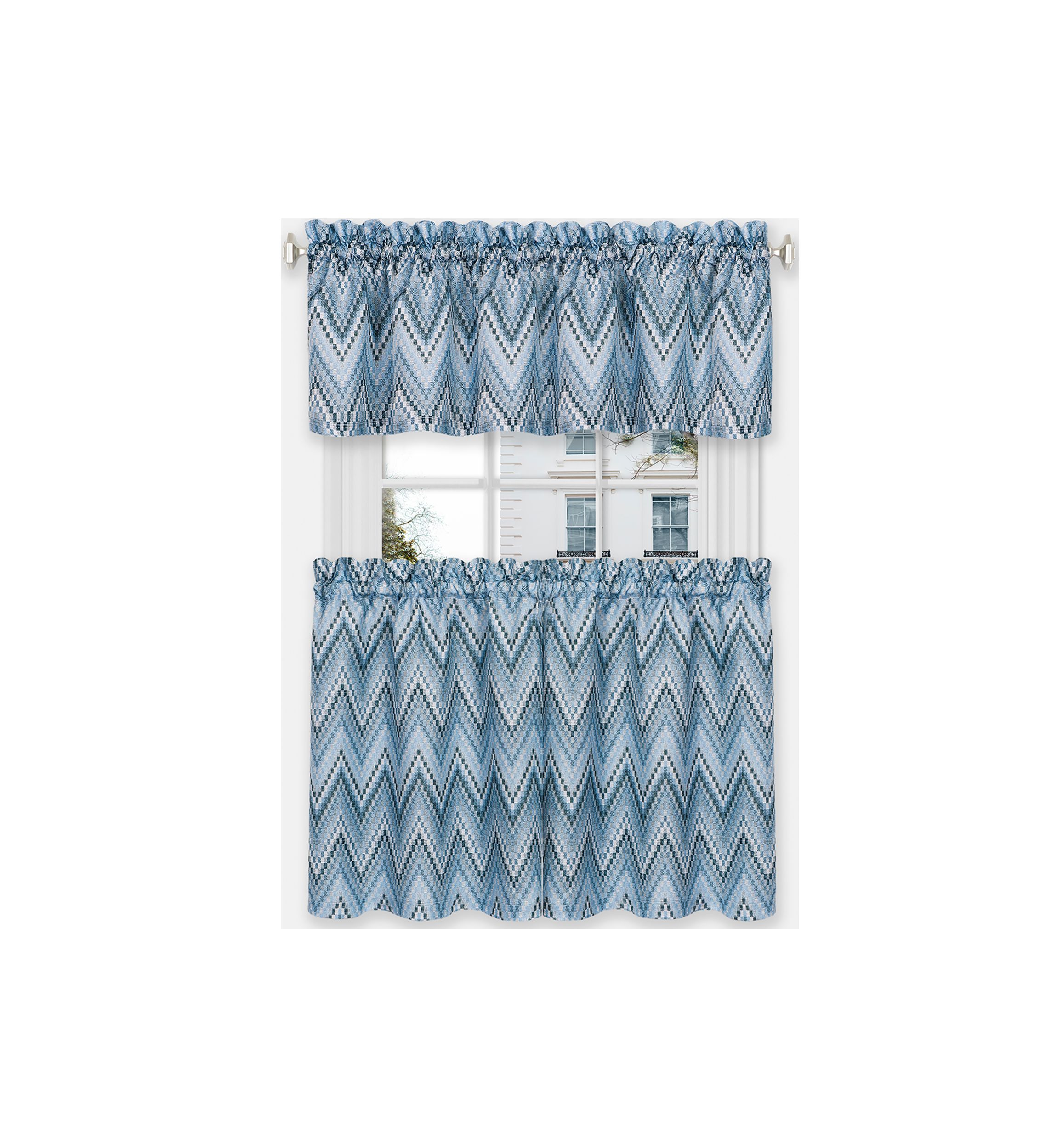 Avery Window Curtain Tier Pair and Valance Set