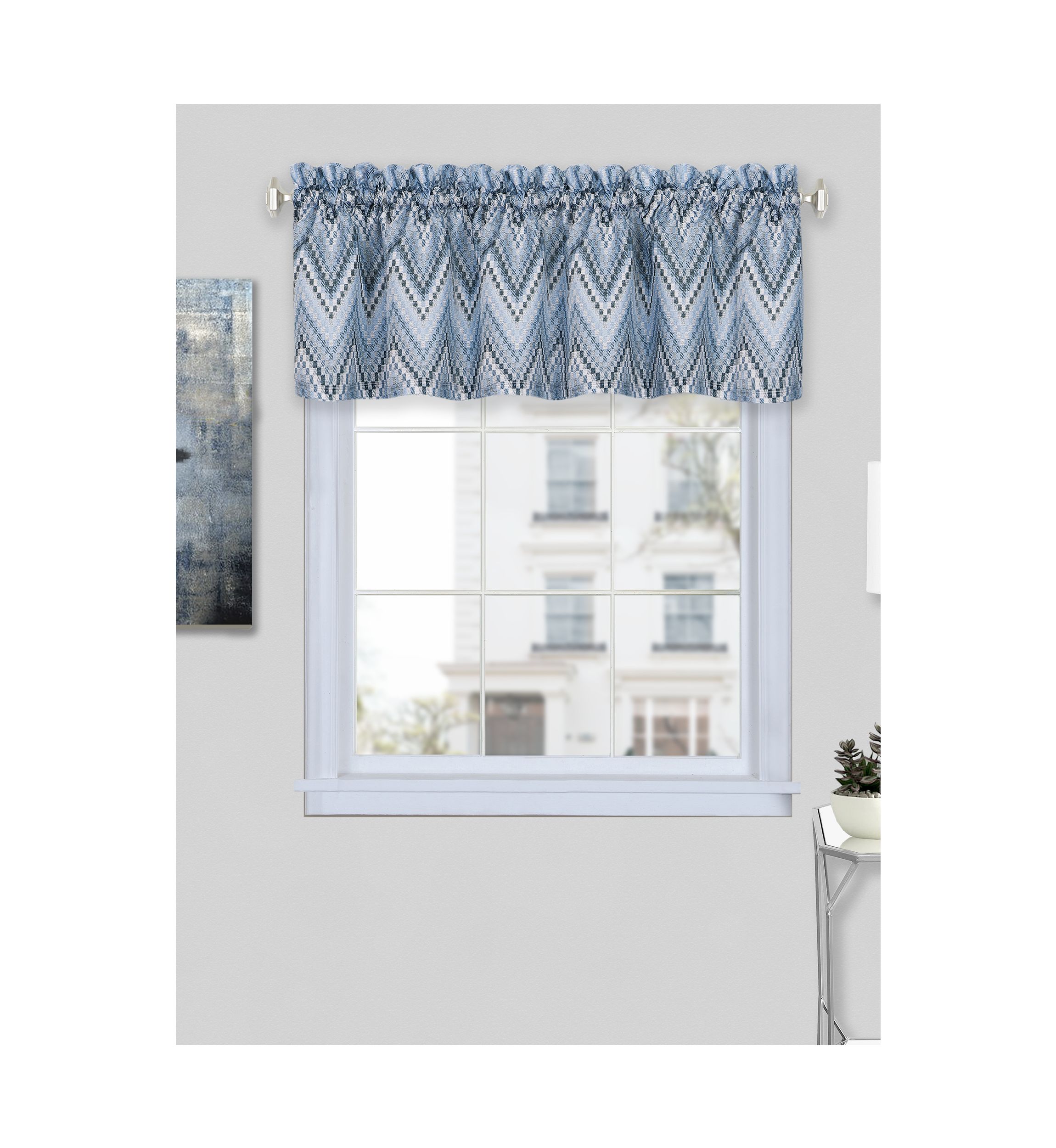 Avery Window Curtain Valance - 58x14 - Ice Blue