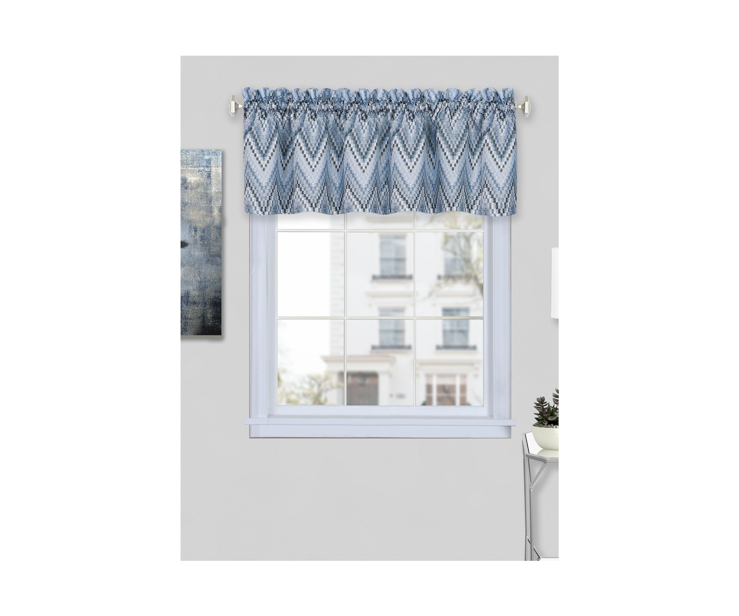 Avery Window Curtain Valance - 58x14 - Ice Blue