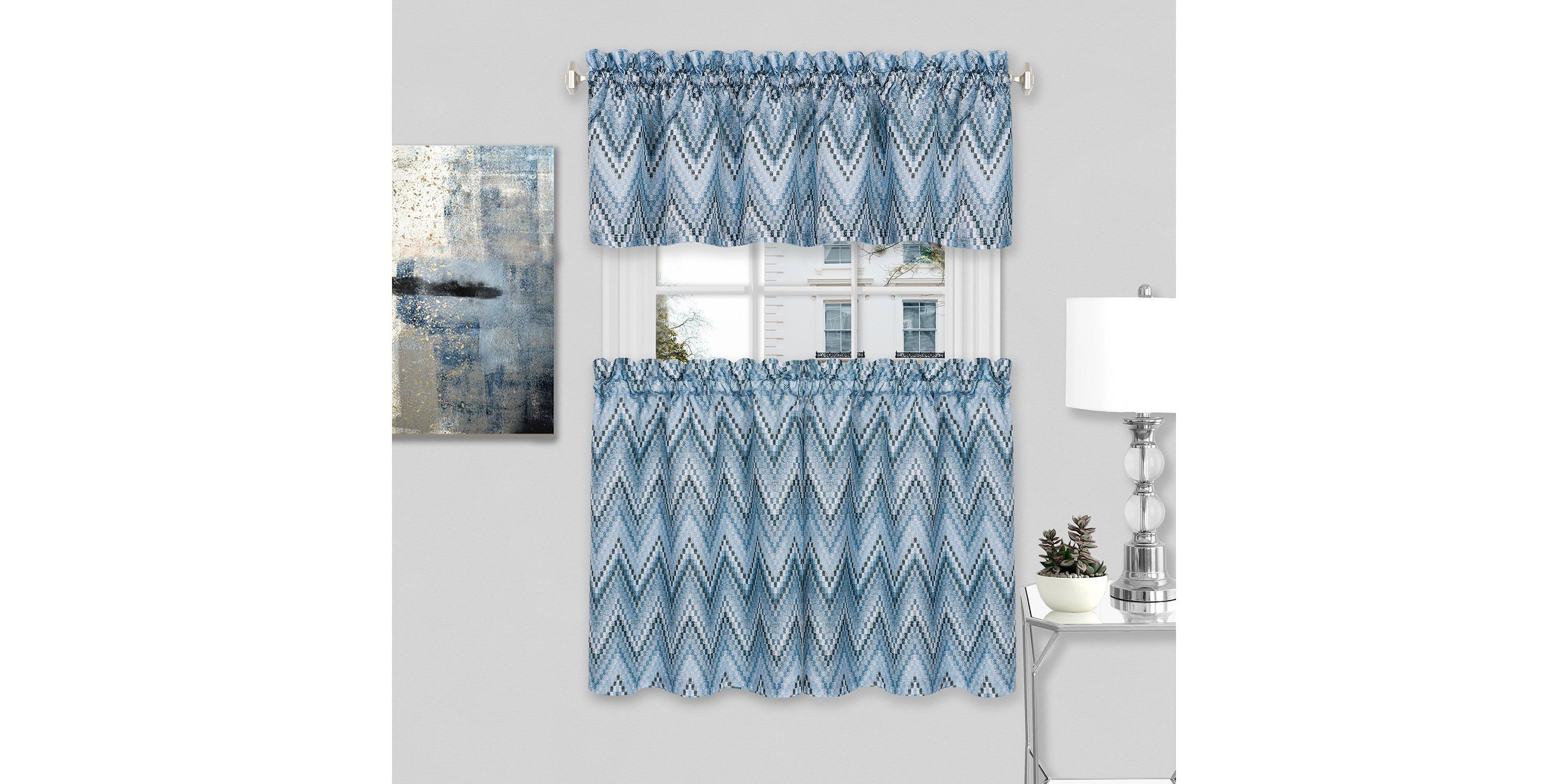 Avery Window Curtain Valance - 58x14 - Ice Blue