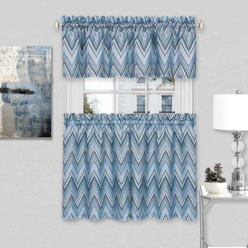 Avery Window Curtain Valance - 58x14 - Ice Blue