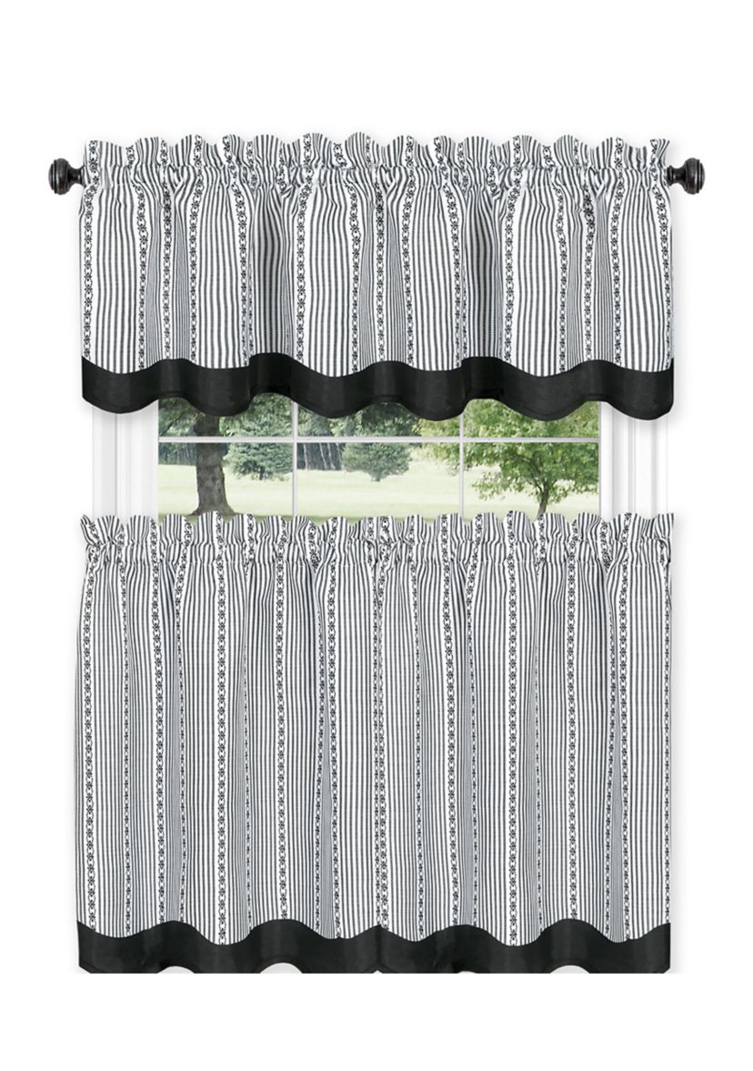 Westport Window Curtain Tier Pair and Valance Set