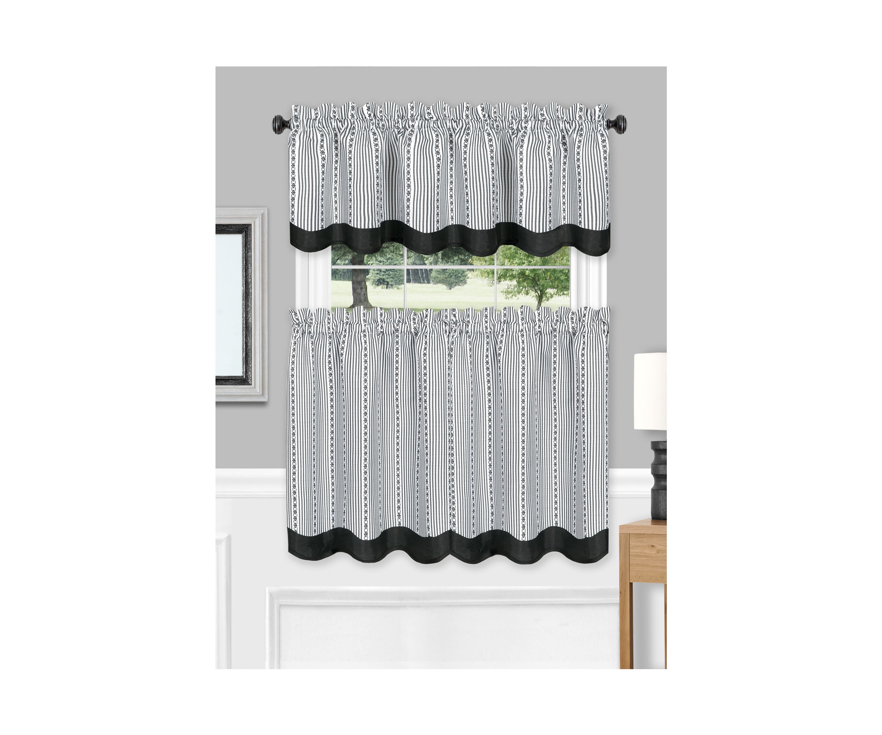 Westport Window Curtain Tier Pair and Valance Set
