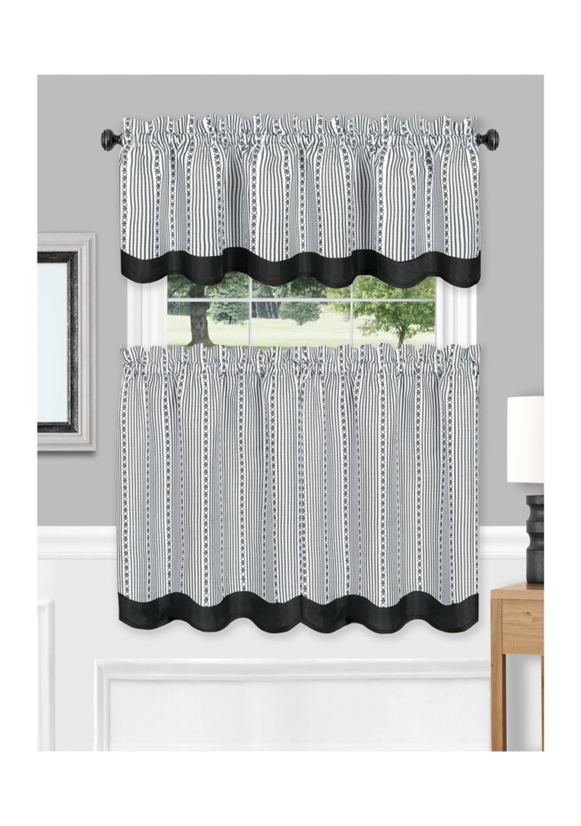 Westport Window Curtain Tier Pair and Valance Set