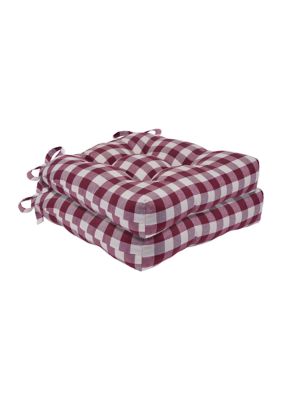 Achim Buffalo Check Tufted Chair Seat Cushions, 16 x 15 -  0054006266502