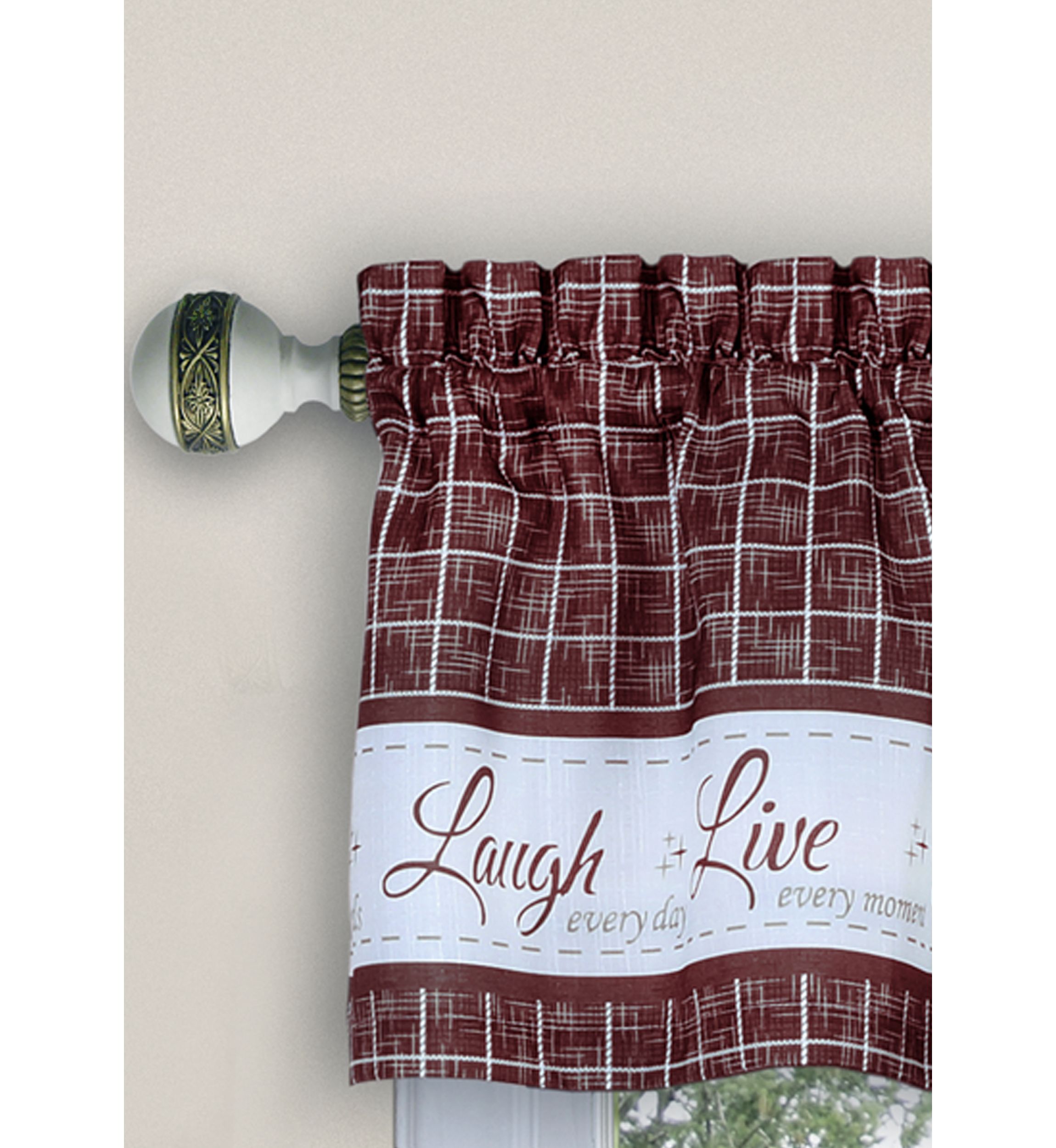 Live, Love, Laugh Window Curtain Valance