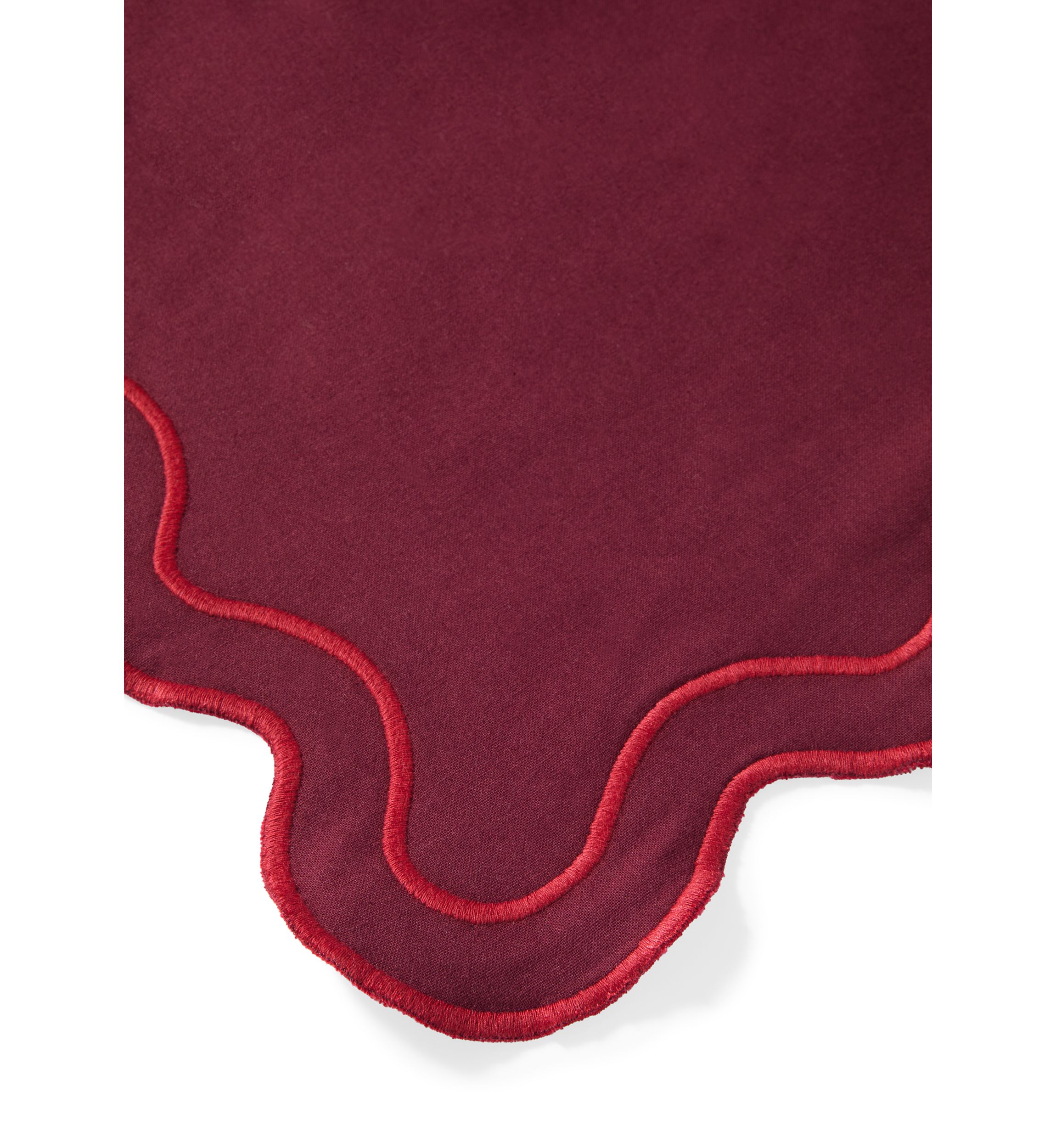 Dark Red Scalloped Placemat 