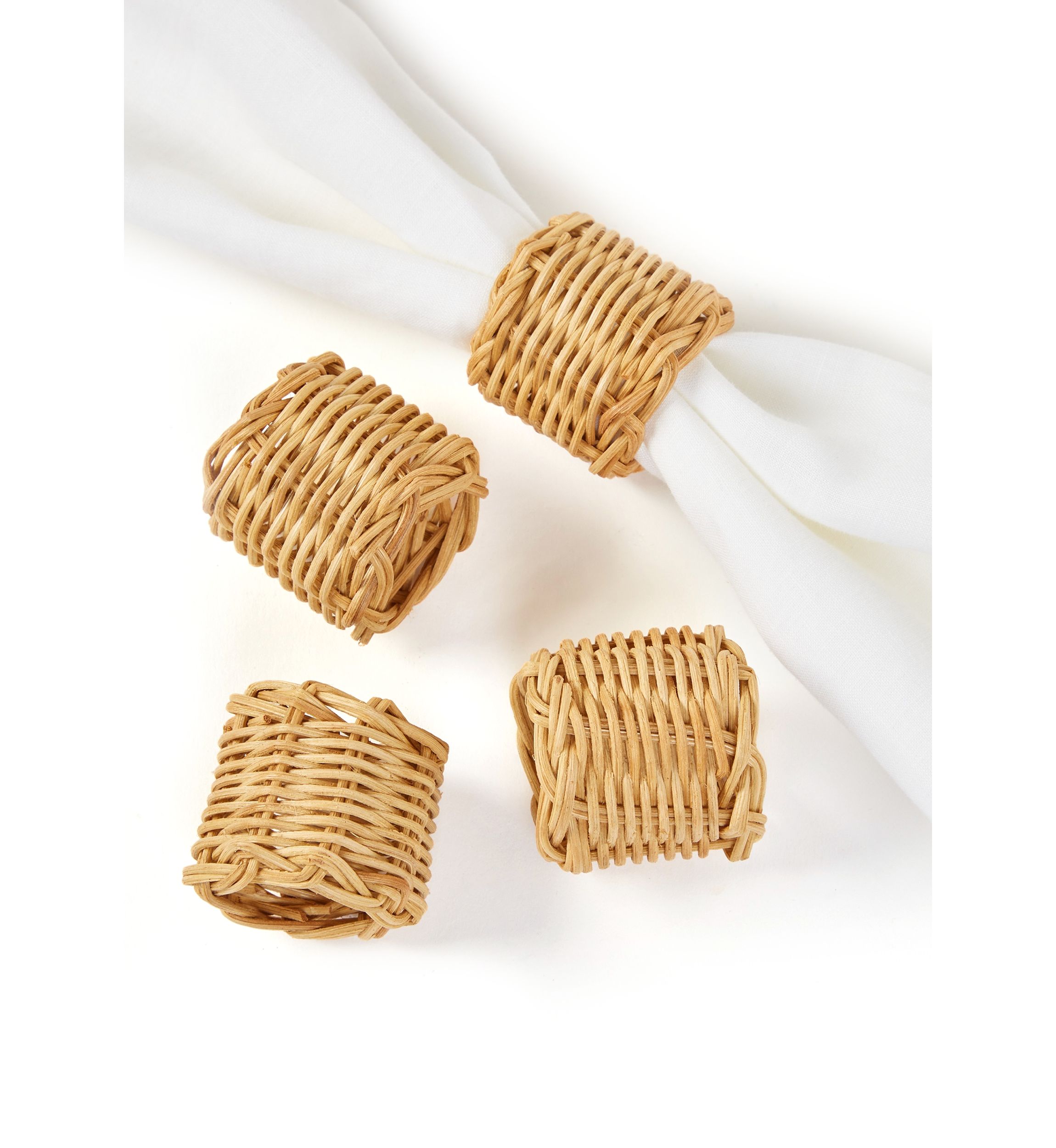 Rattan Napkin Rings - Set of 4