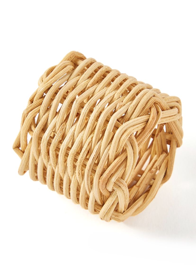 Rattan Napkin Rings - Set of 4