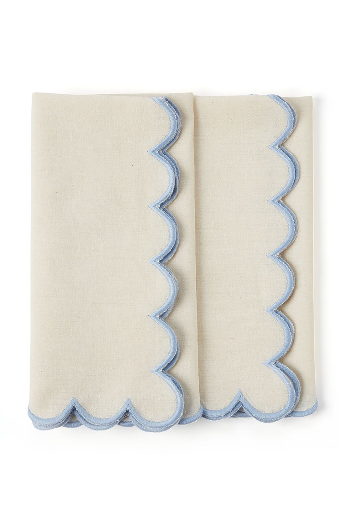 Set of 2 Scalloped Napkins