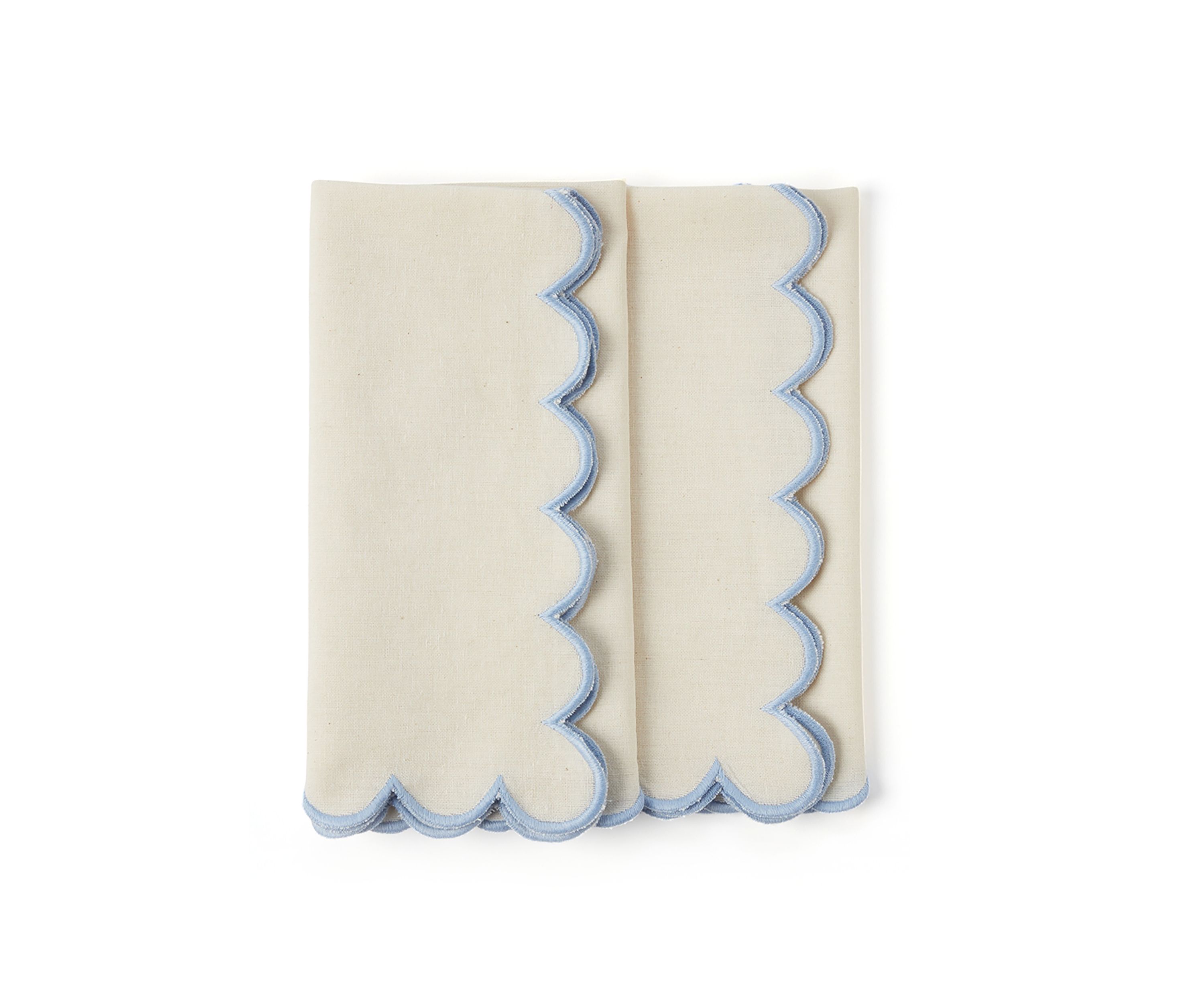 Set of 2 Scalloped Napkins