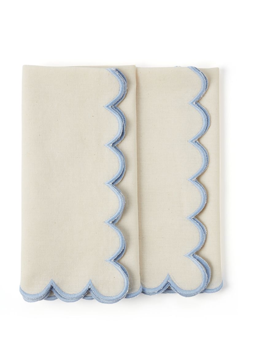Set of 2 Scalloped Napkins