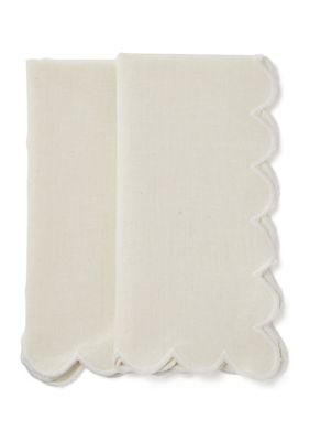 Set of 2 Scalloped Napkins