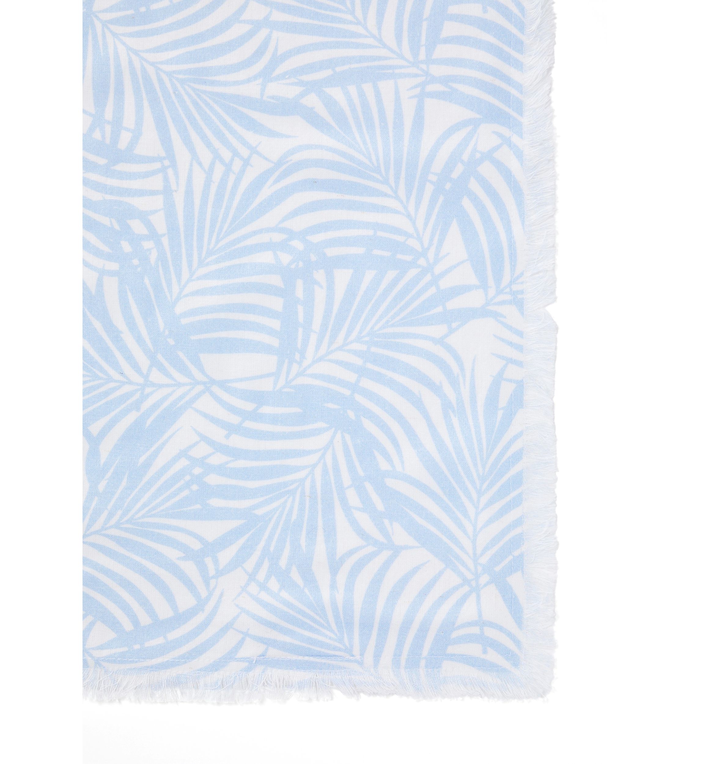 Blue and White Palm Placemat
