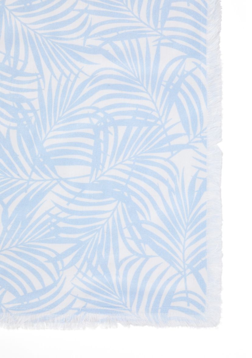 Blue and White Palm Placemat