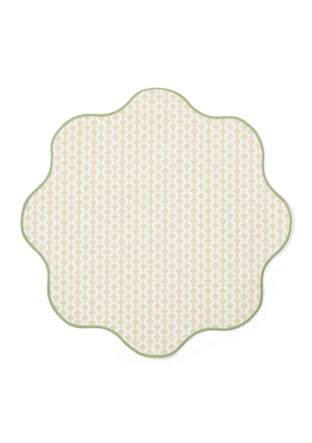 Reversible Floral Printed Scalloped Placemat