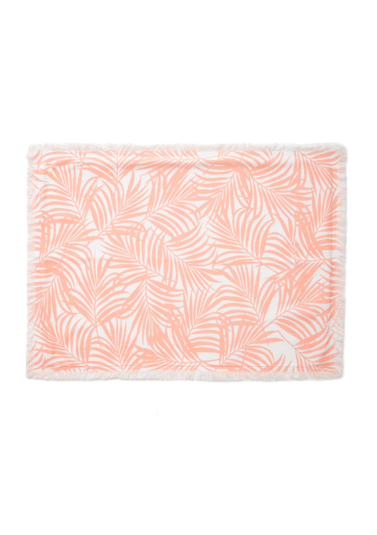 Coral Palm Print Placemat