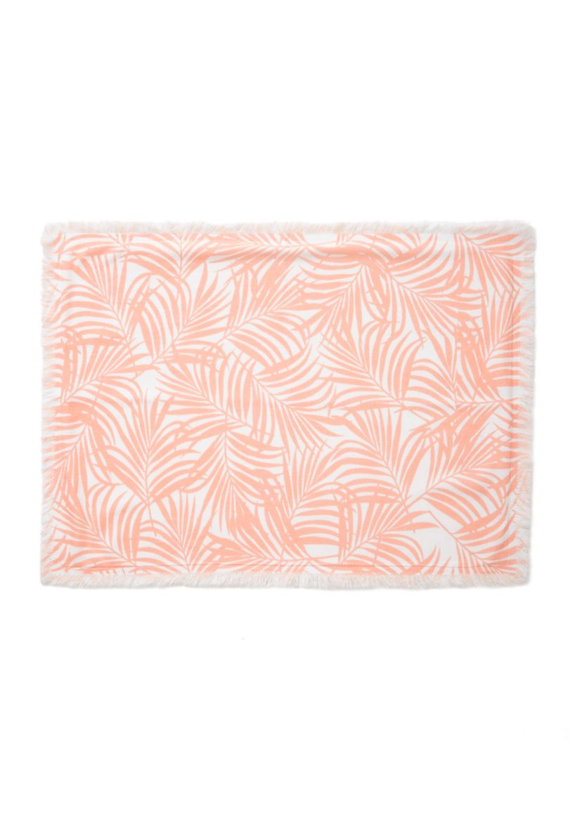 Coral Palm Print Placemat