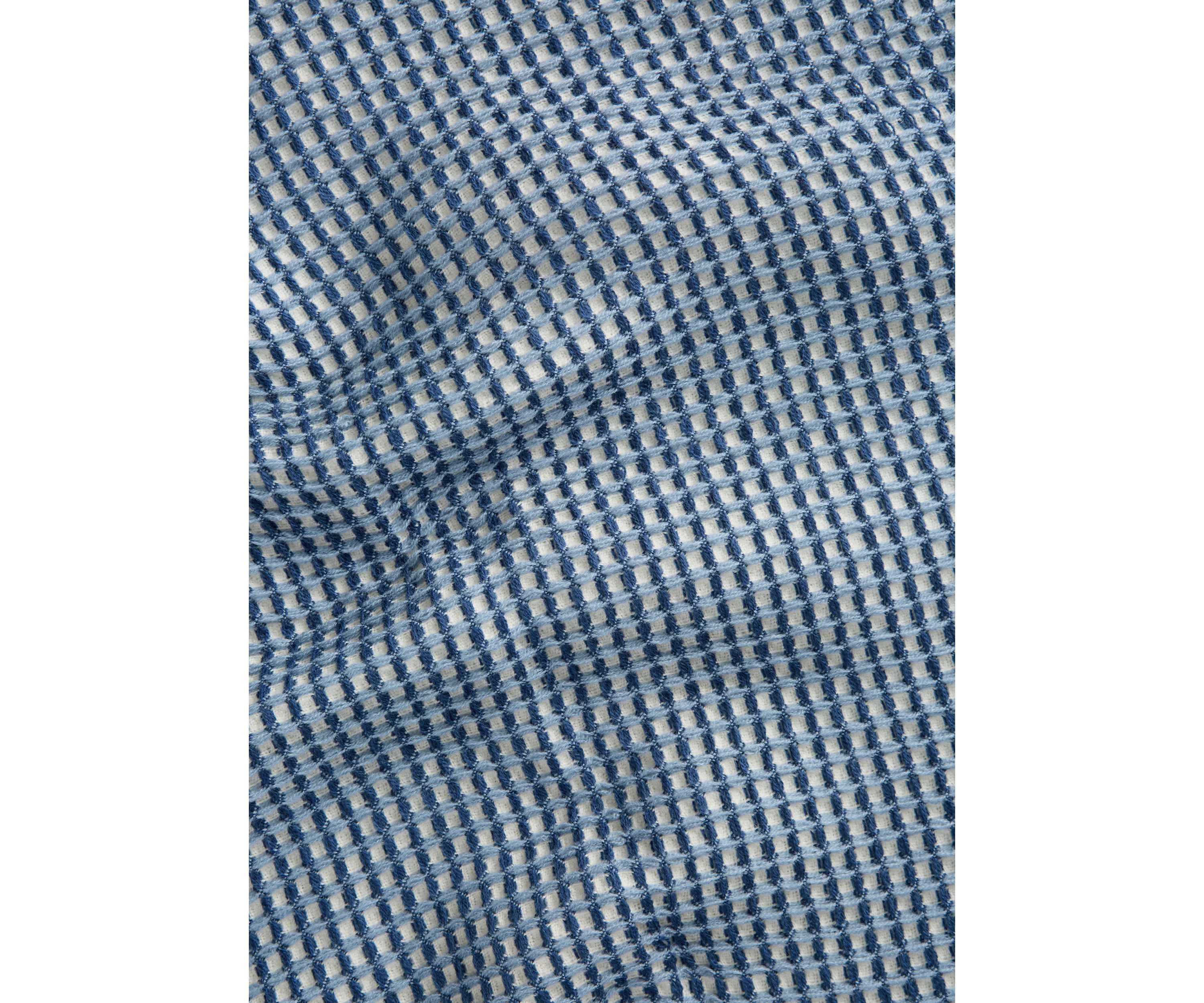 Waffle Knit Fringe Throw Blanket