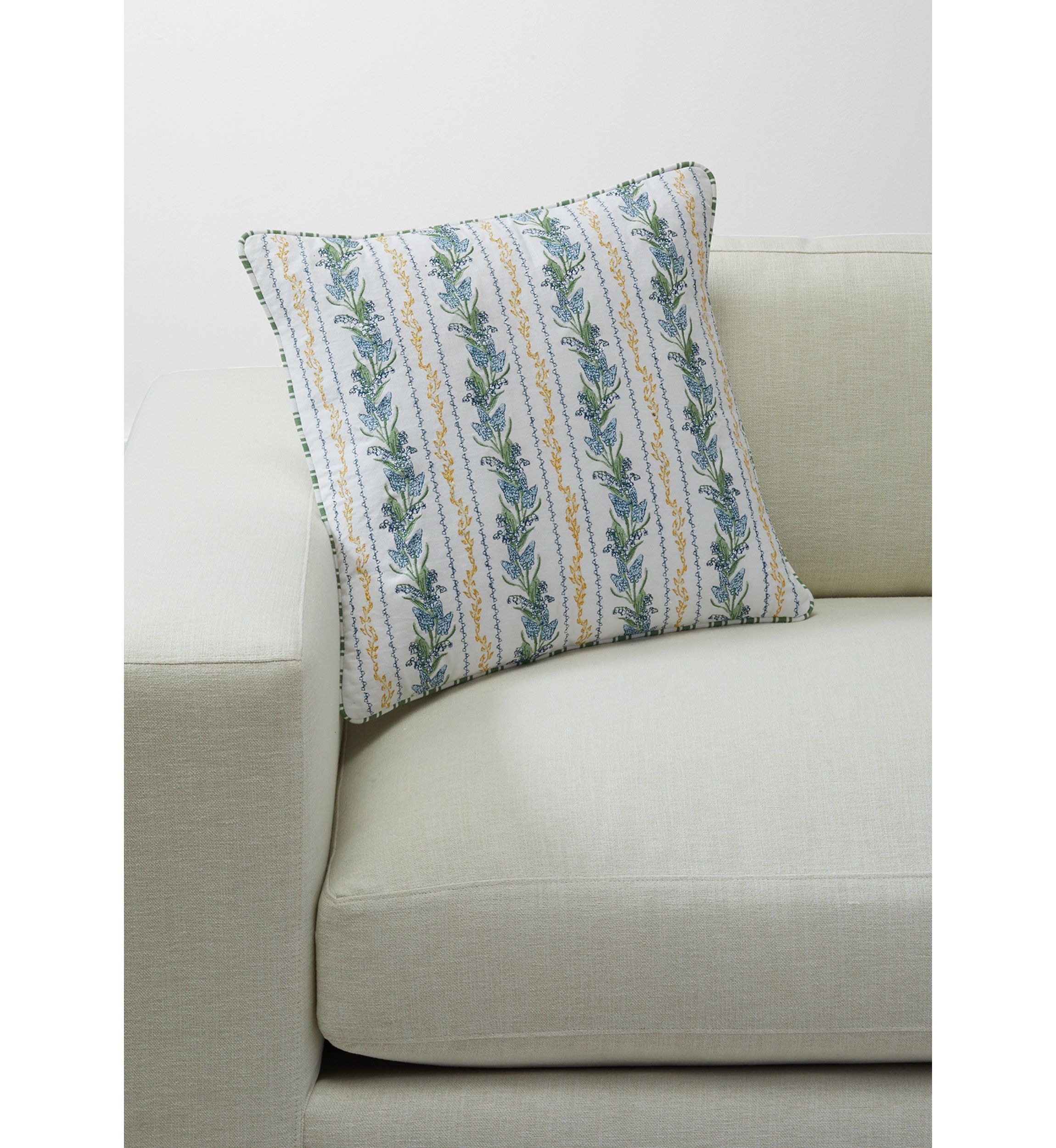 Floral Stitched Decorative Pillow
