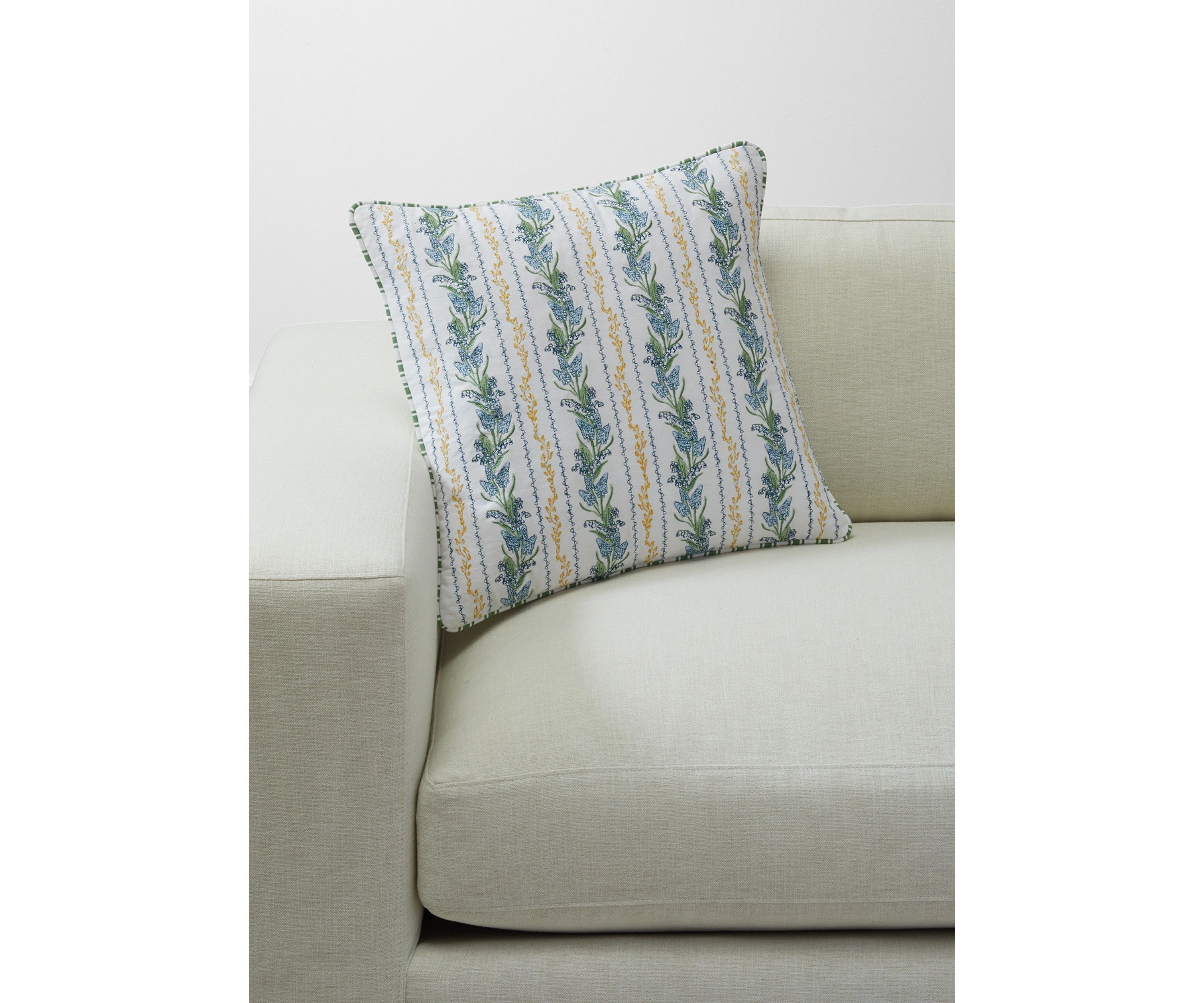 Floral Stitched Decorative Pillow