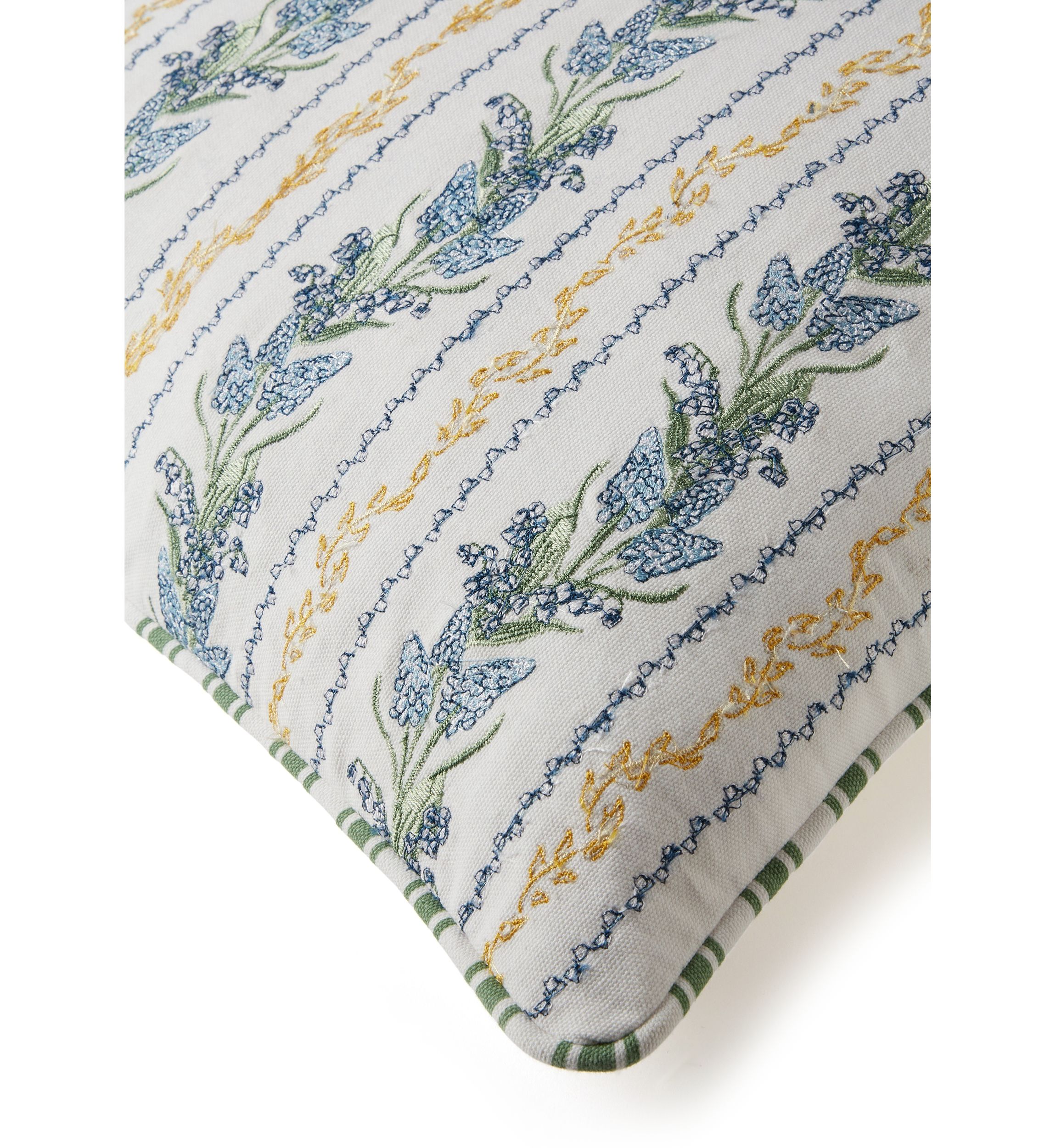 Floral Stitched Decorative Pillow