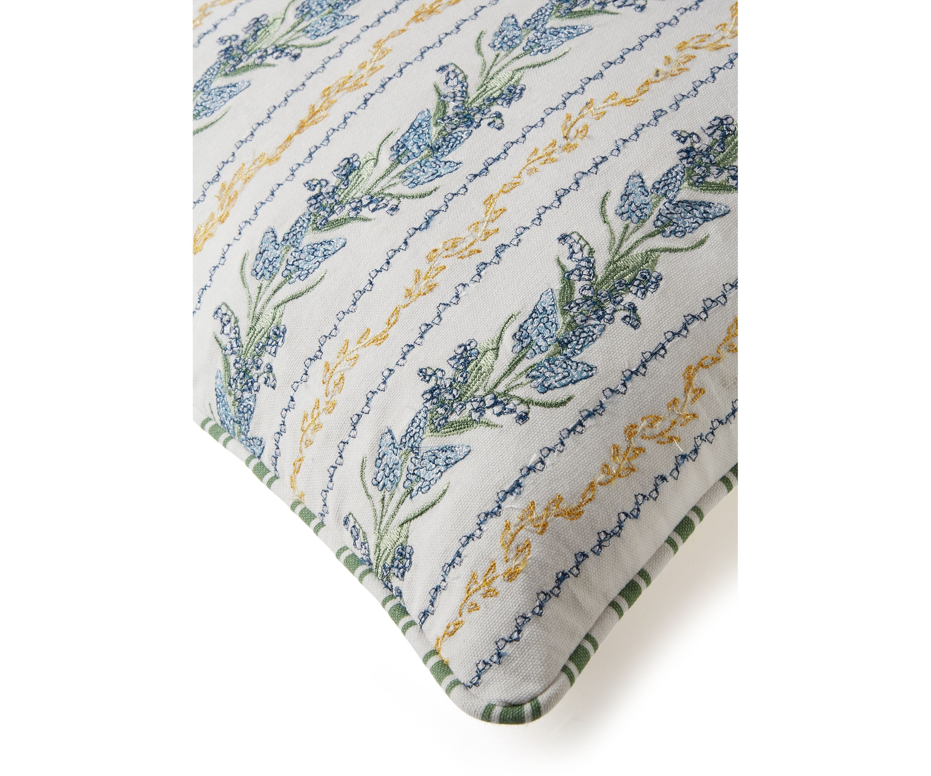 Floral Stitched Decorative Pillow