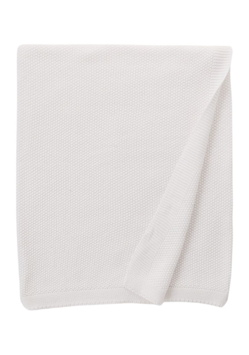 Moss Stitch Throw Blanket