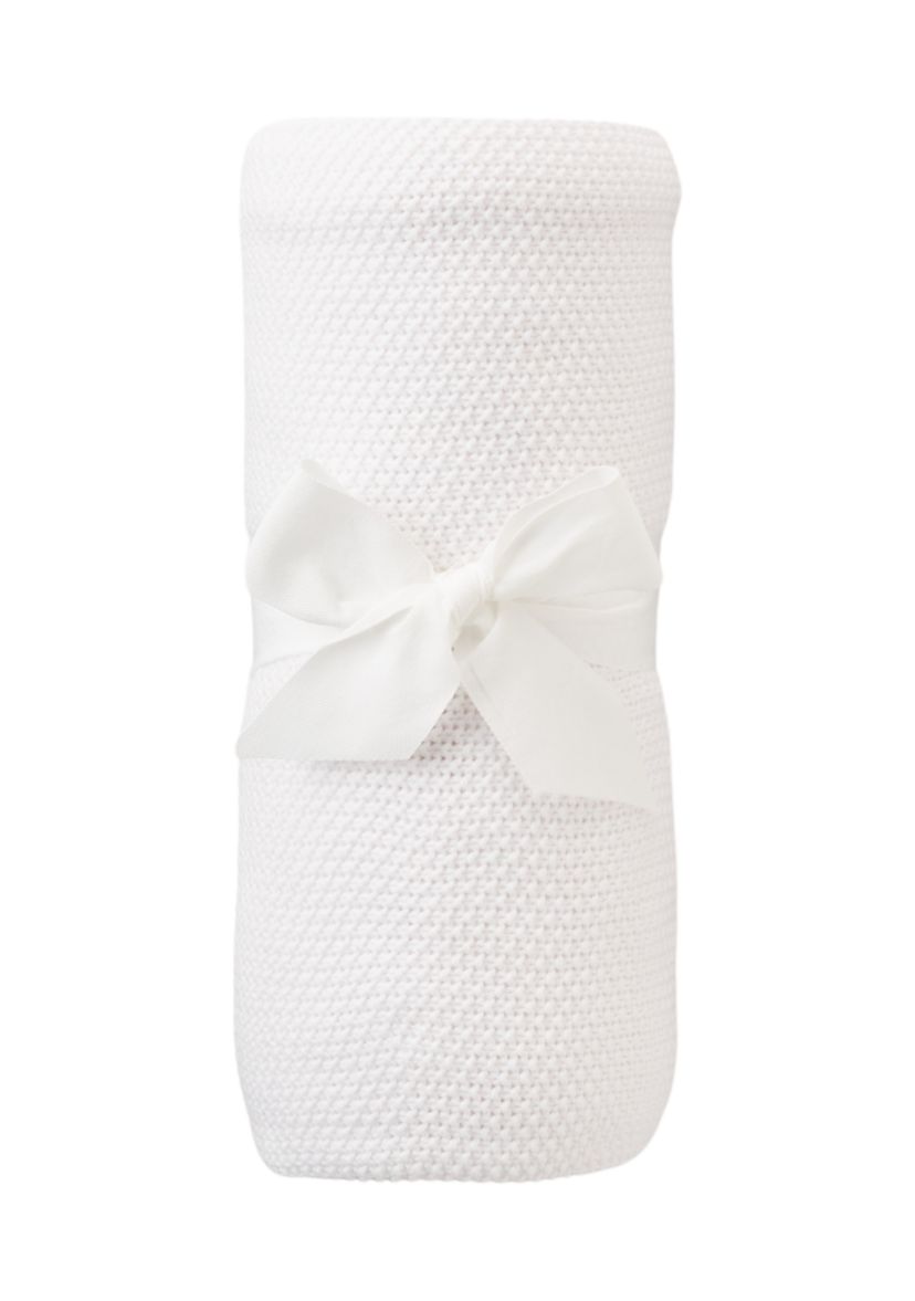 Moss Stitch Throw Blanket