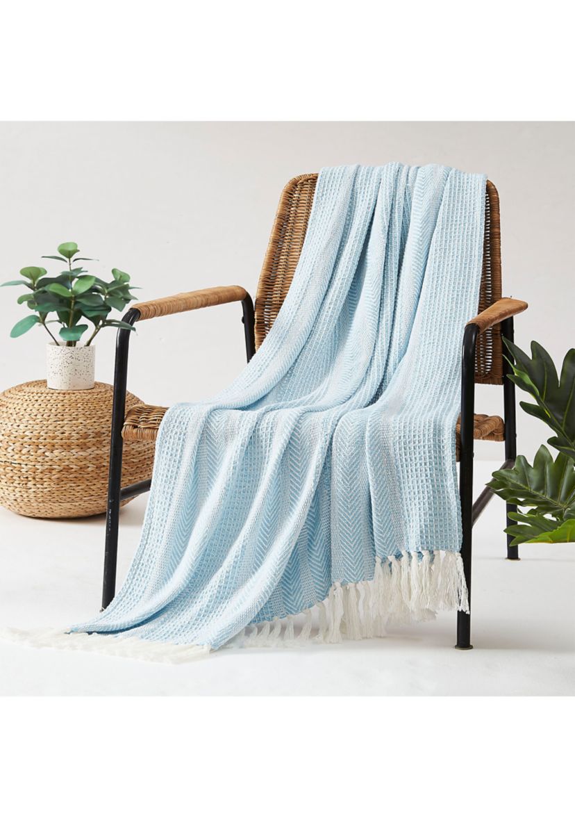 Variegated Woven Throw Blanket