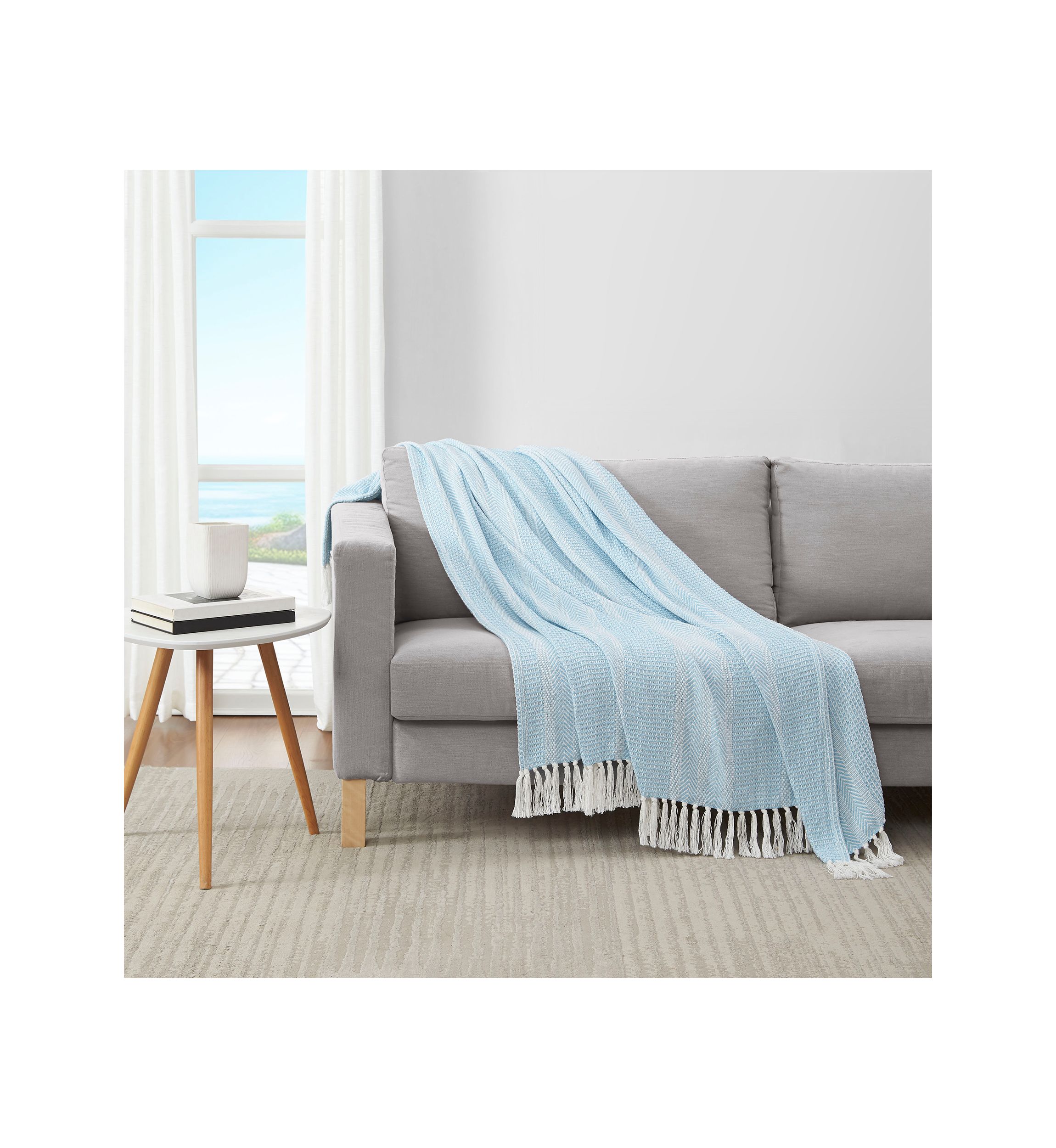 Variegated Woven Throw Blanket