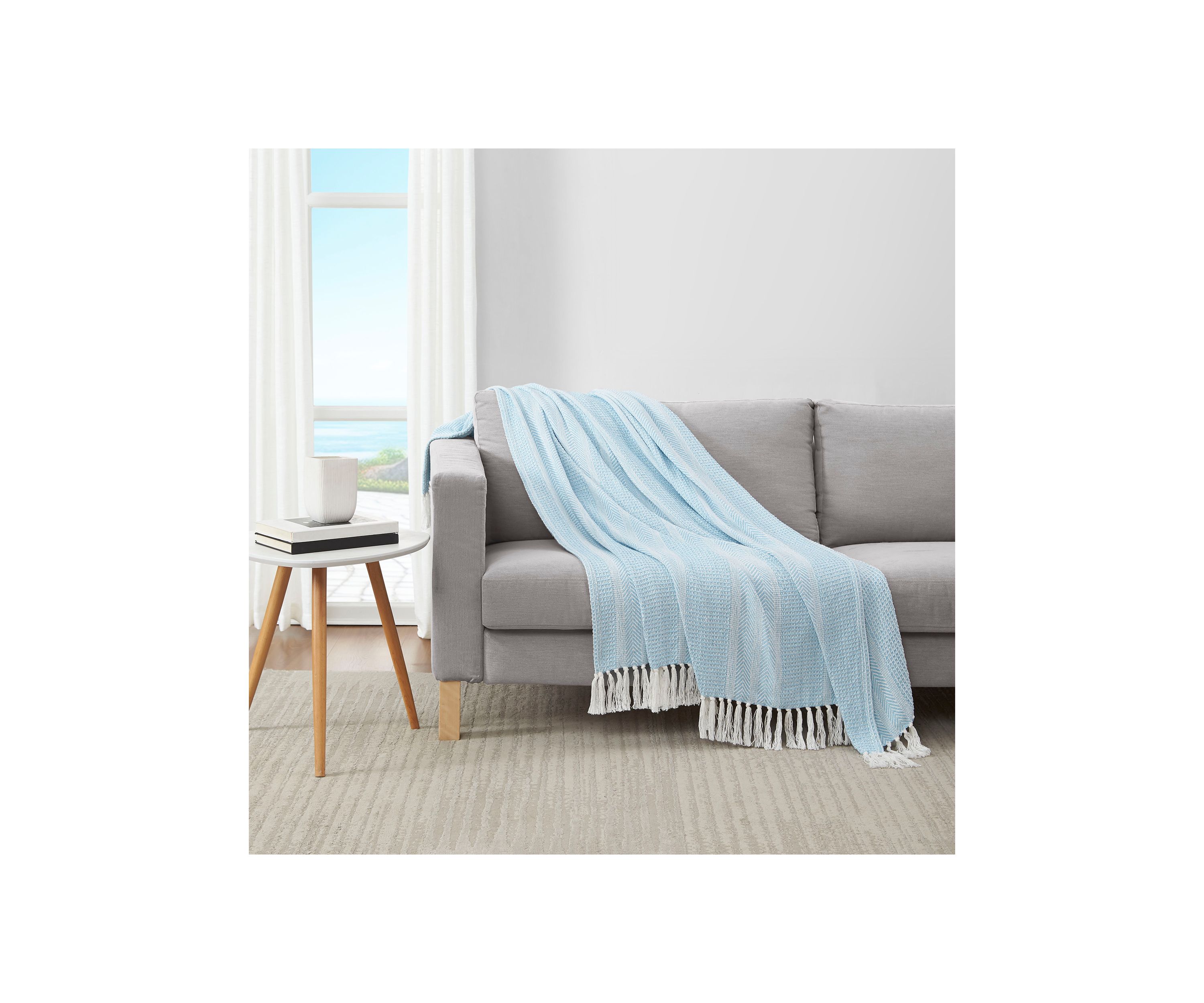 Variegated Woven Throw Blanket