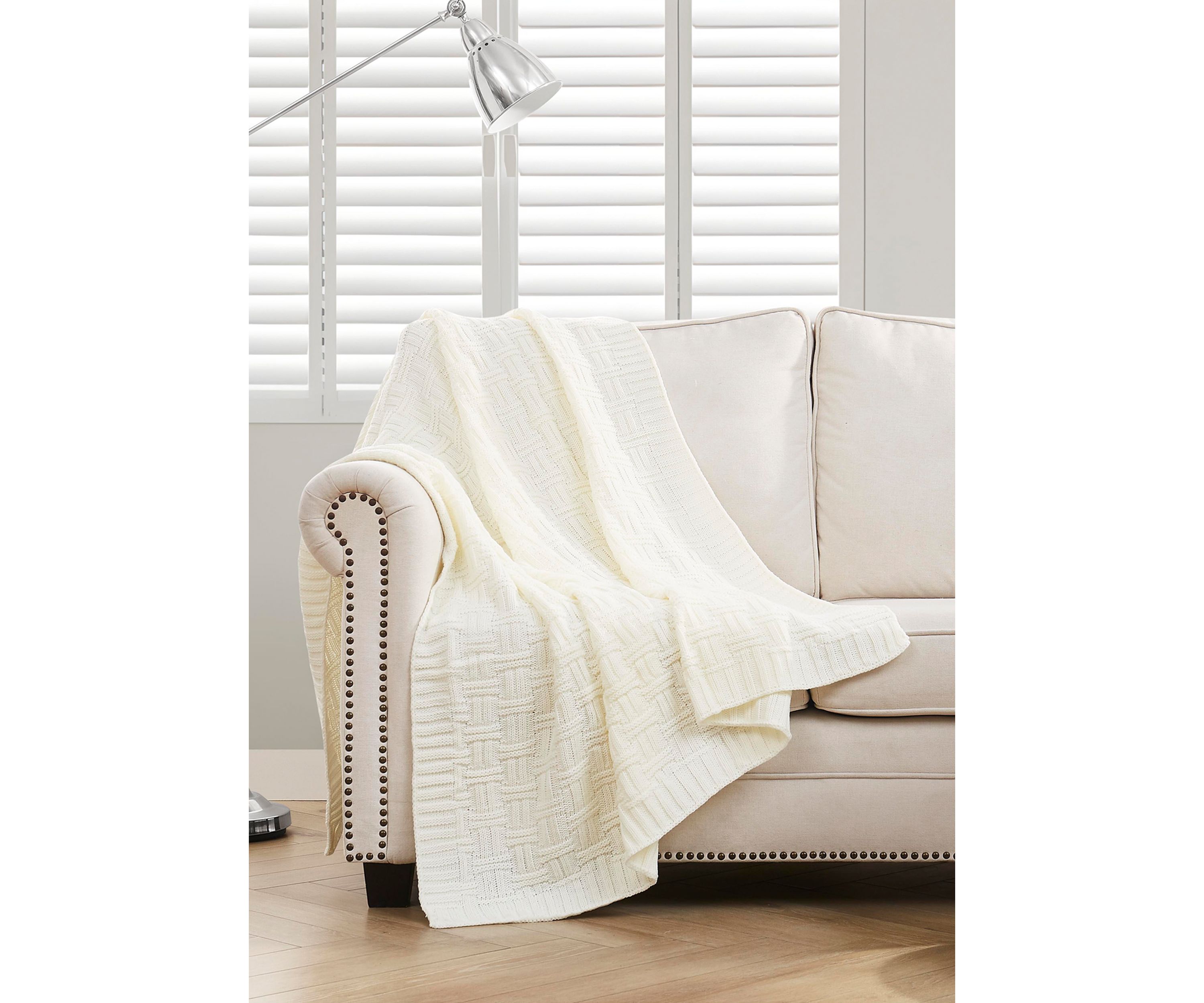 Basketweave Throw Blanket