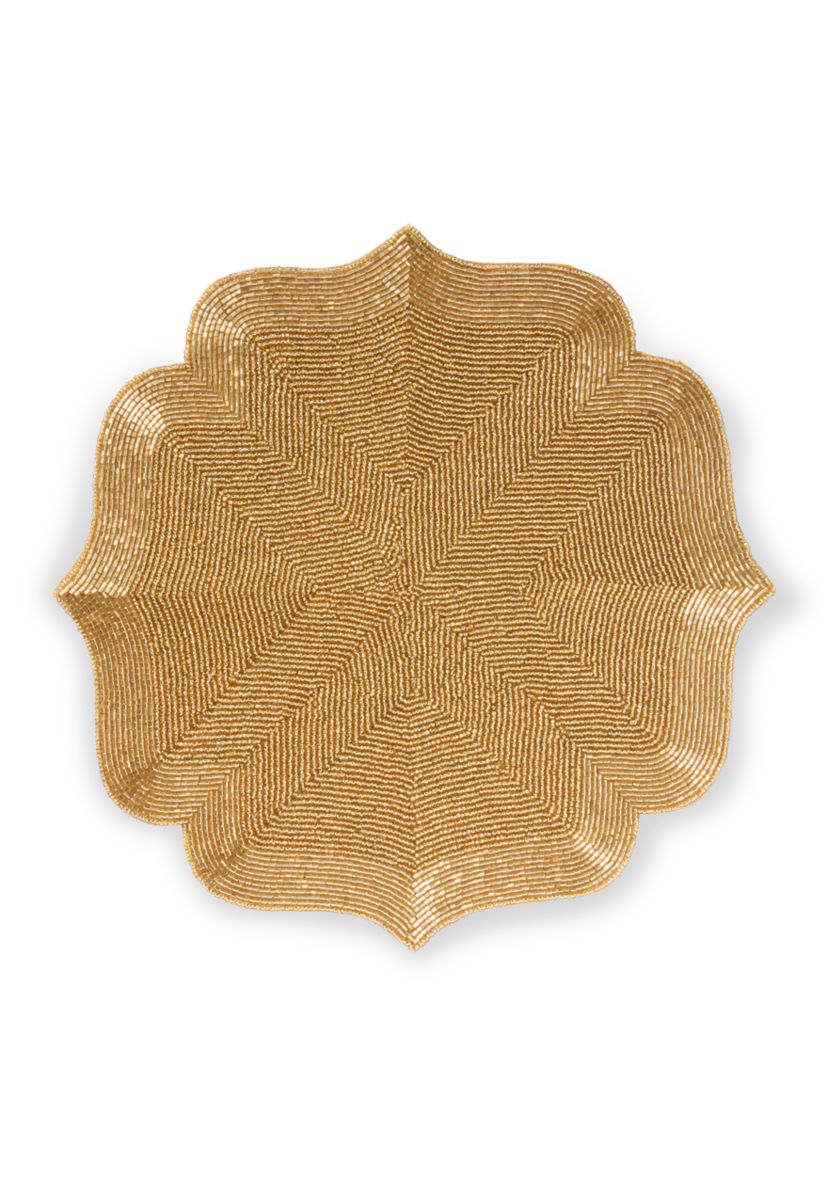 Gold Beaded Sculpted Charger