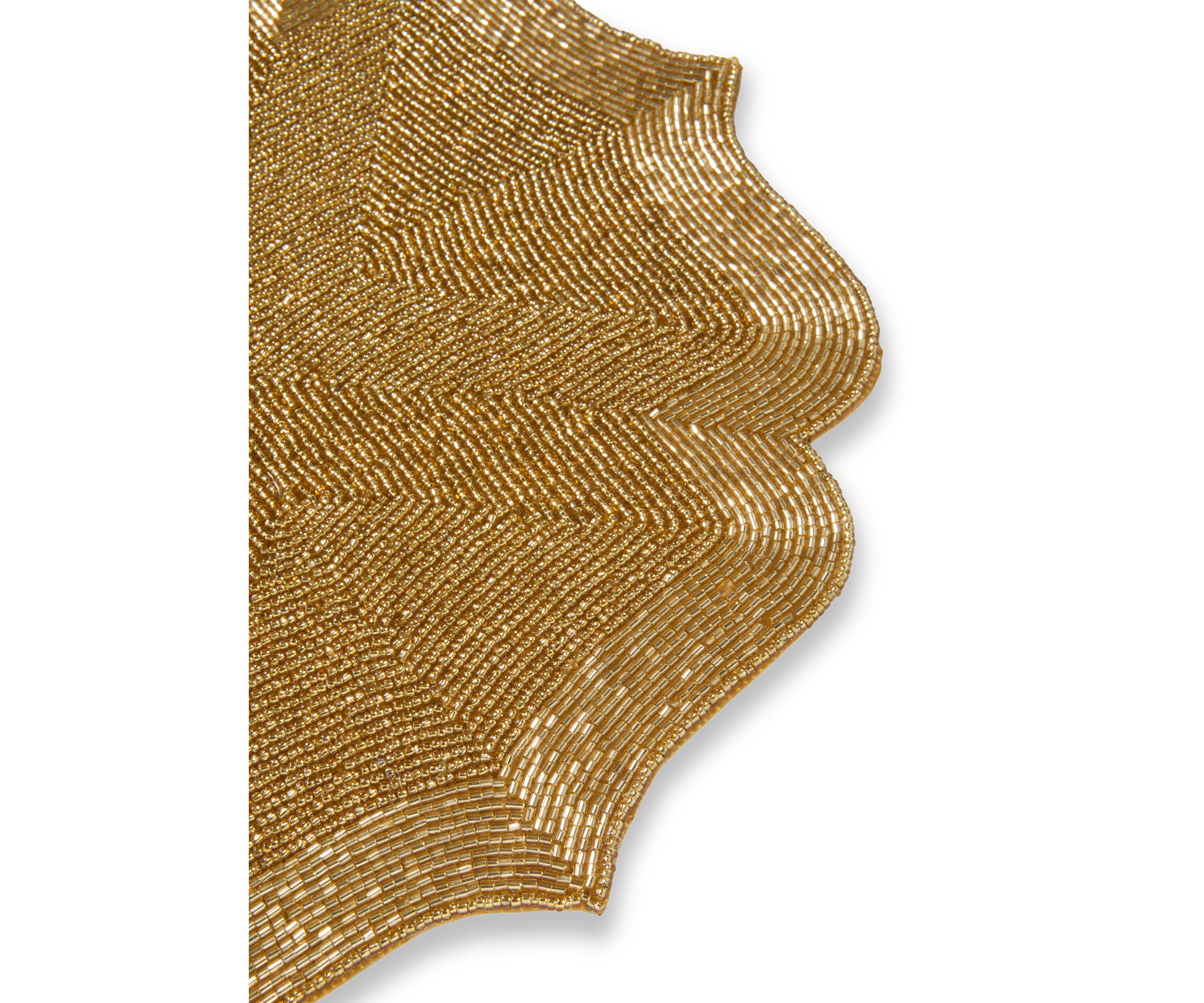 Gold Beaded Sculpted Charger