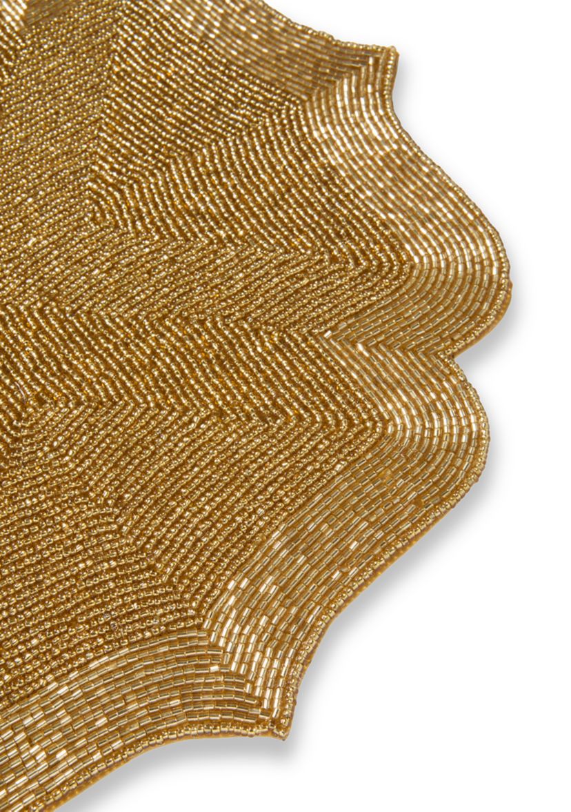 Gold Beaded Sculpted Charger