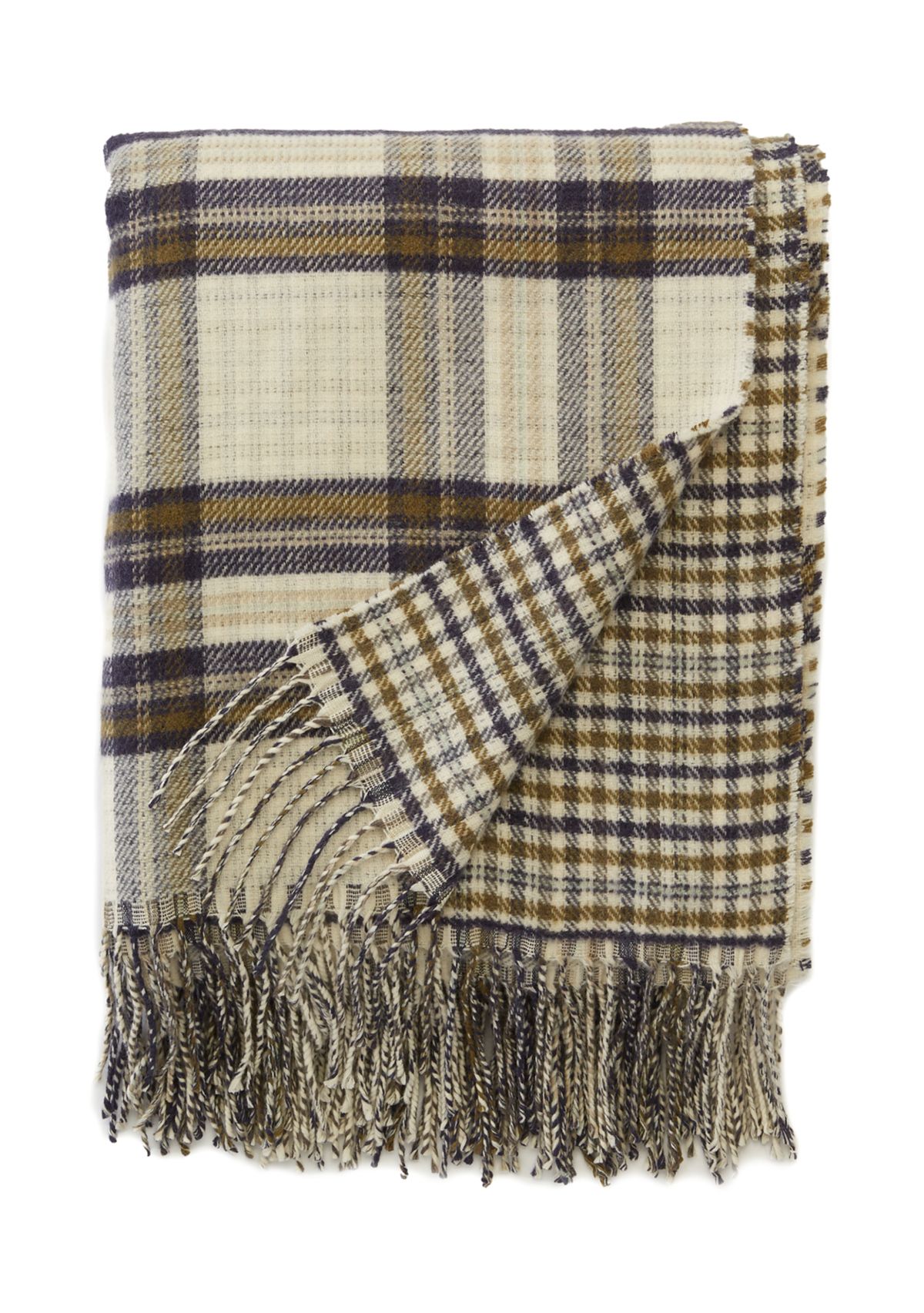 Light Plaid Throw Blanket